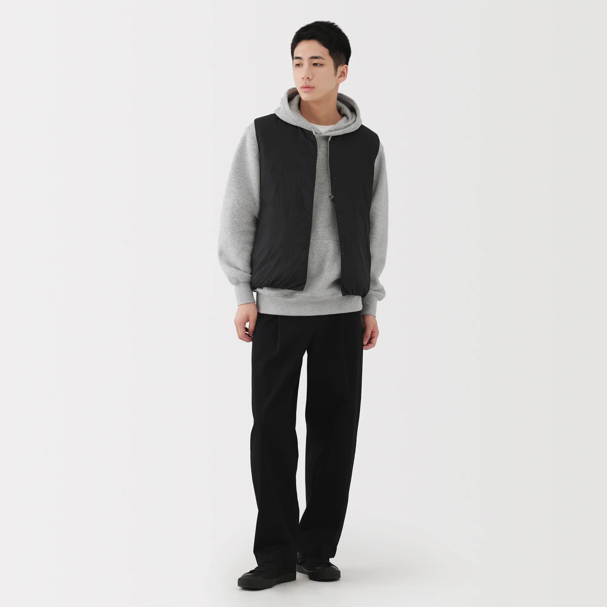 Lightweight Down Collarless Vest - Image 4