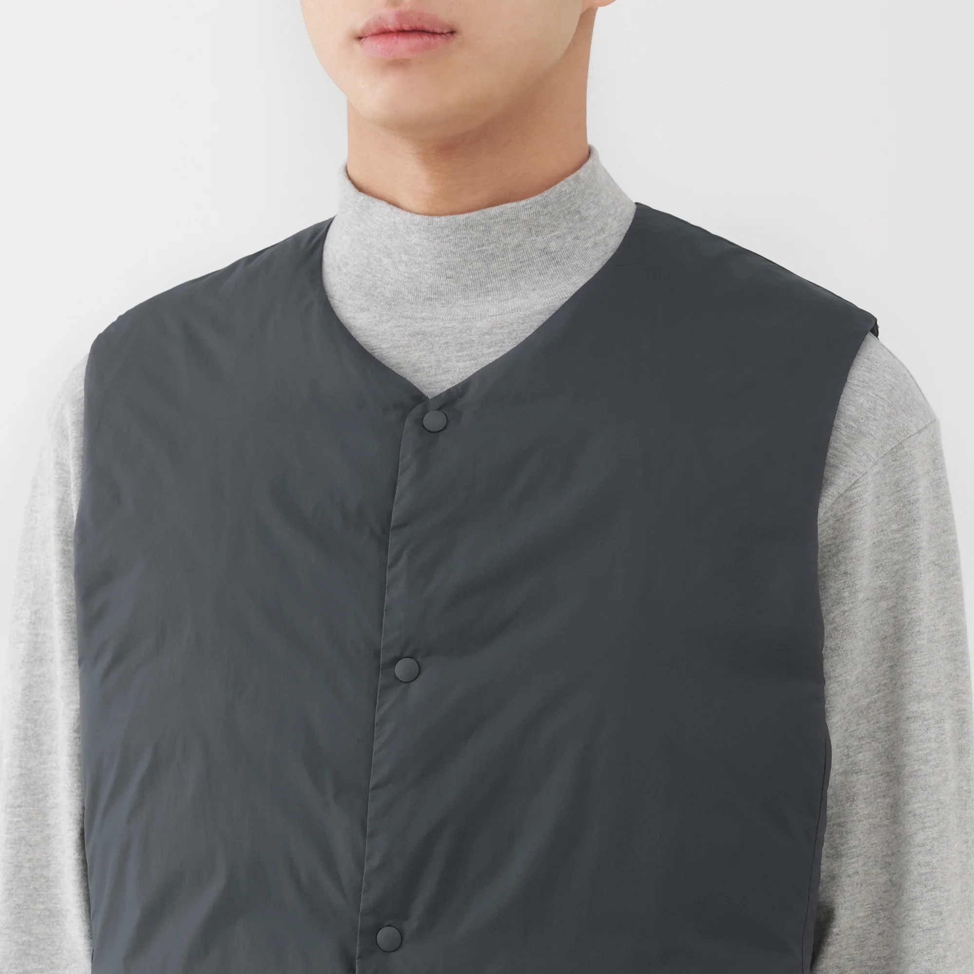 Lightweight Down Collarless Vest - Image 41