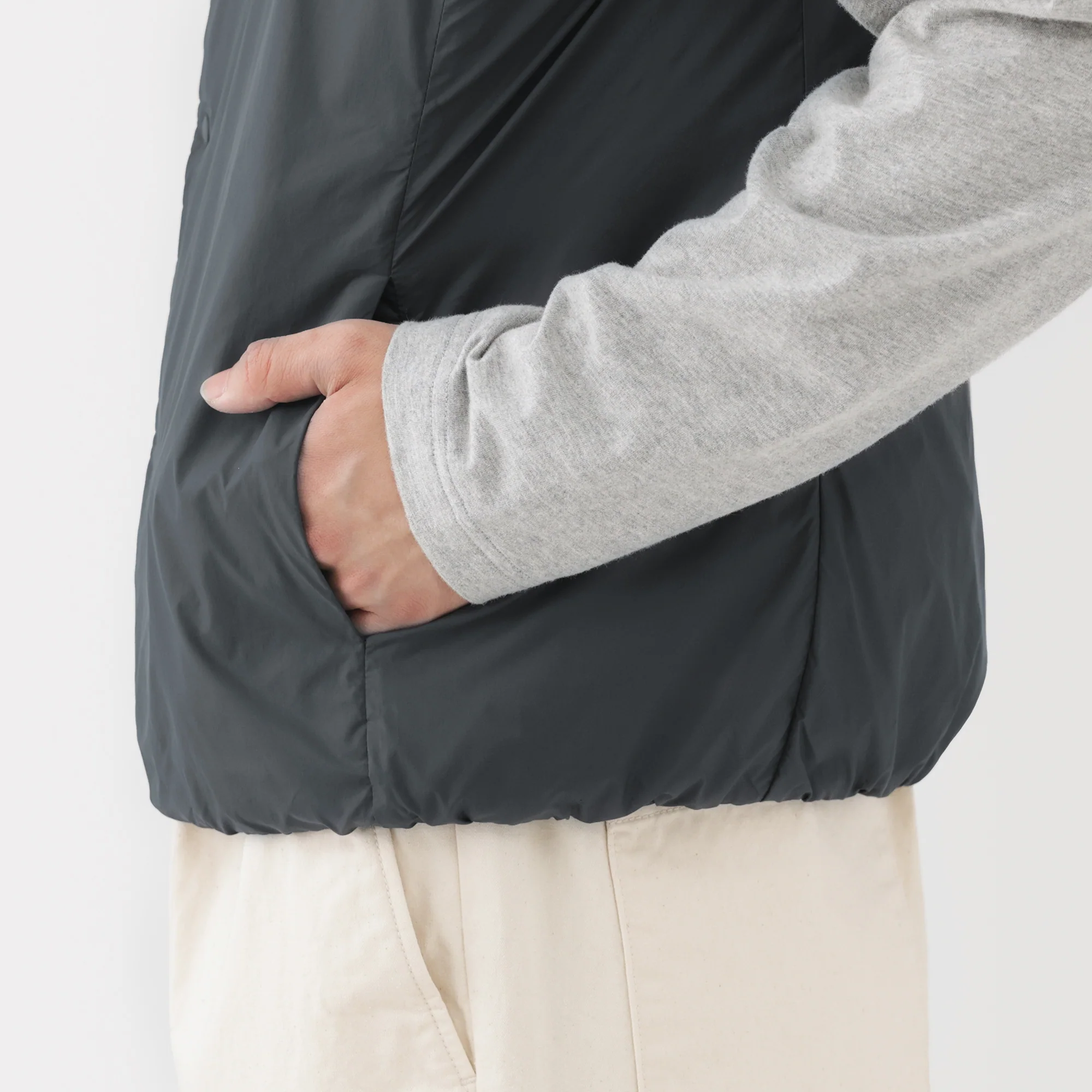 Lightweight Down Collarless Vest - Image 42