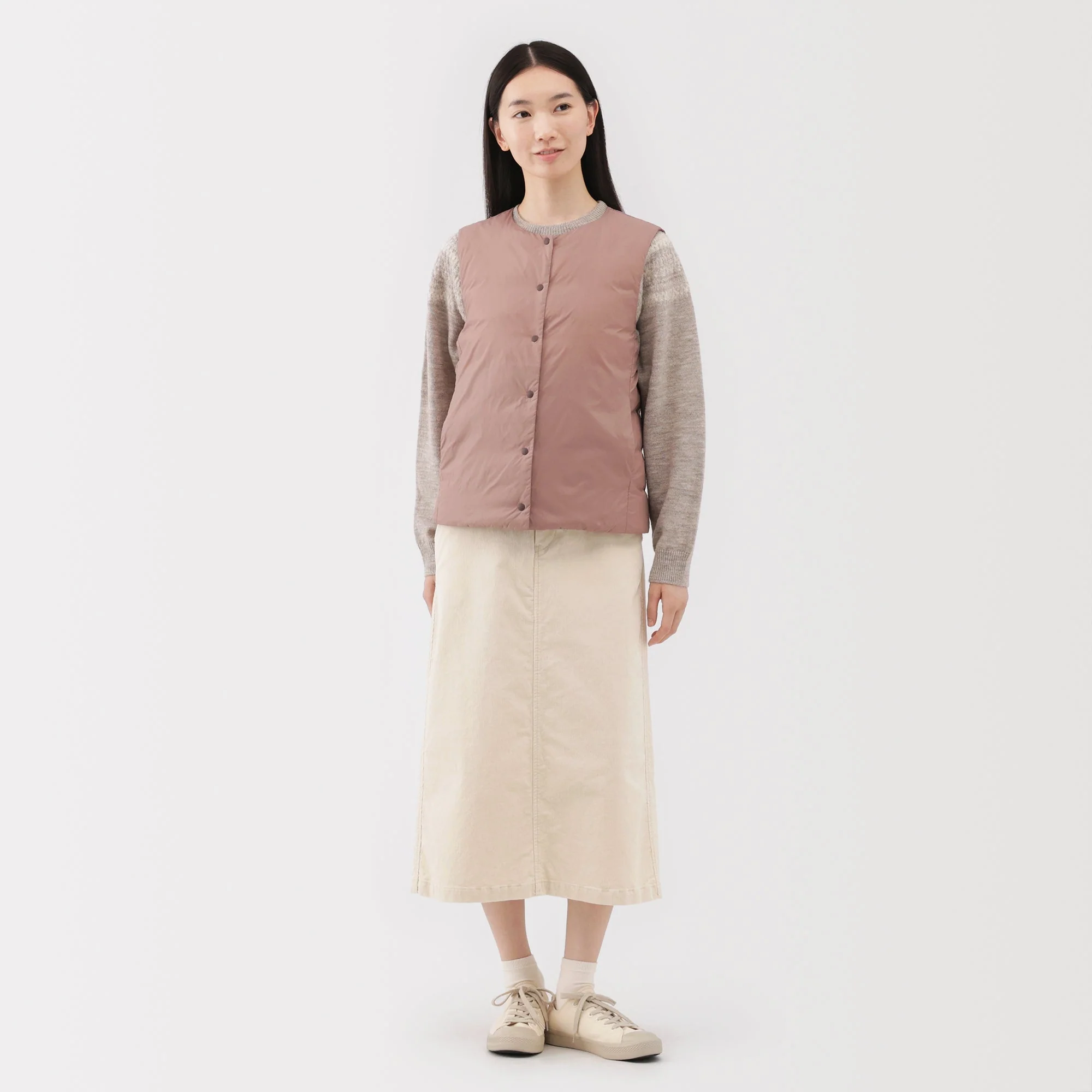 Lightweight Down Collarless Vest - Image 37