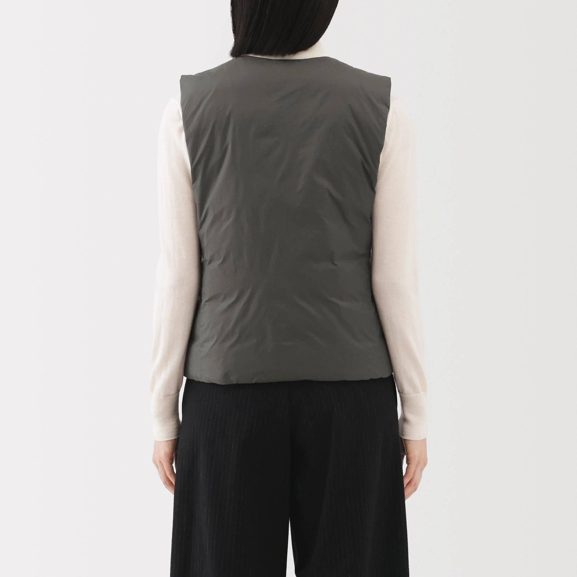 Lightweight Down Collarless Vest - Image 39