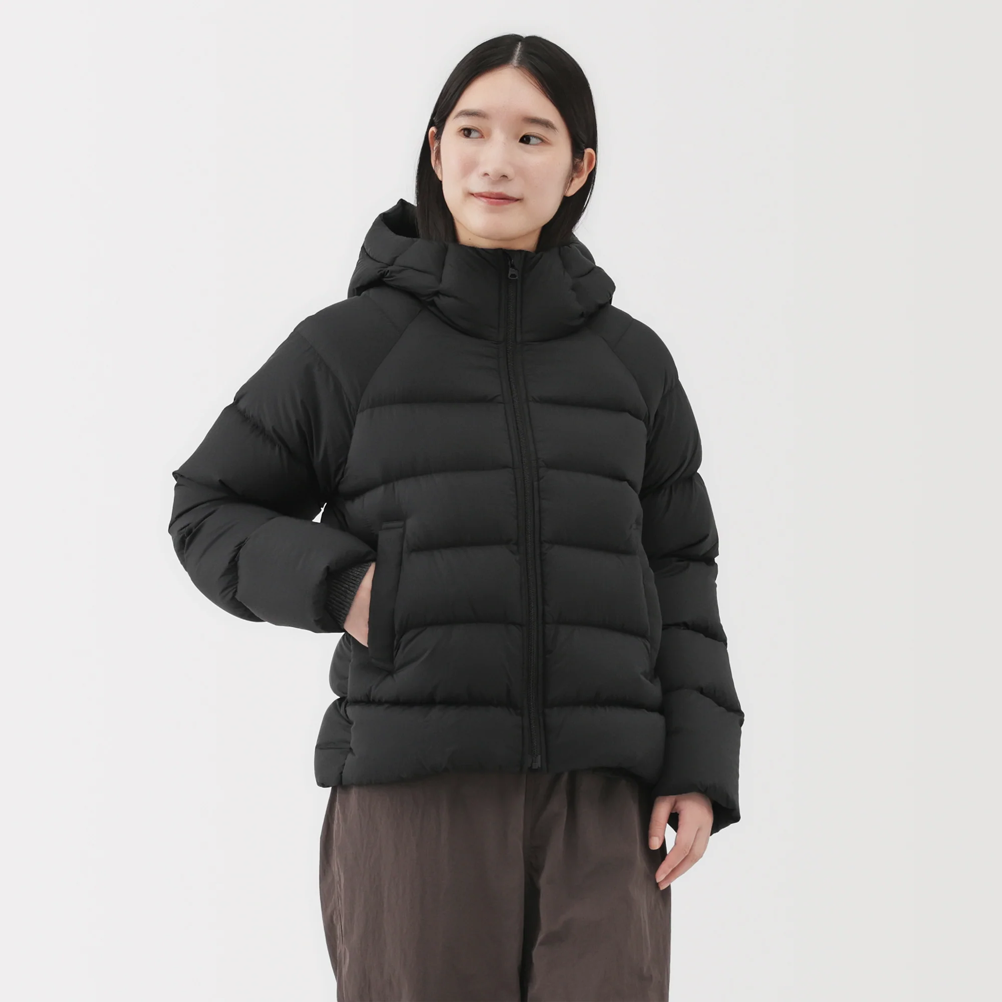 Lightweight Down Hooded Jacket - Image 3