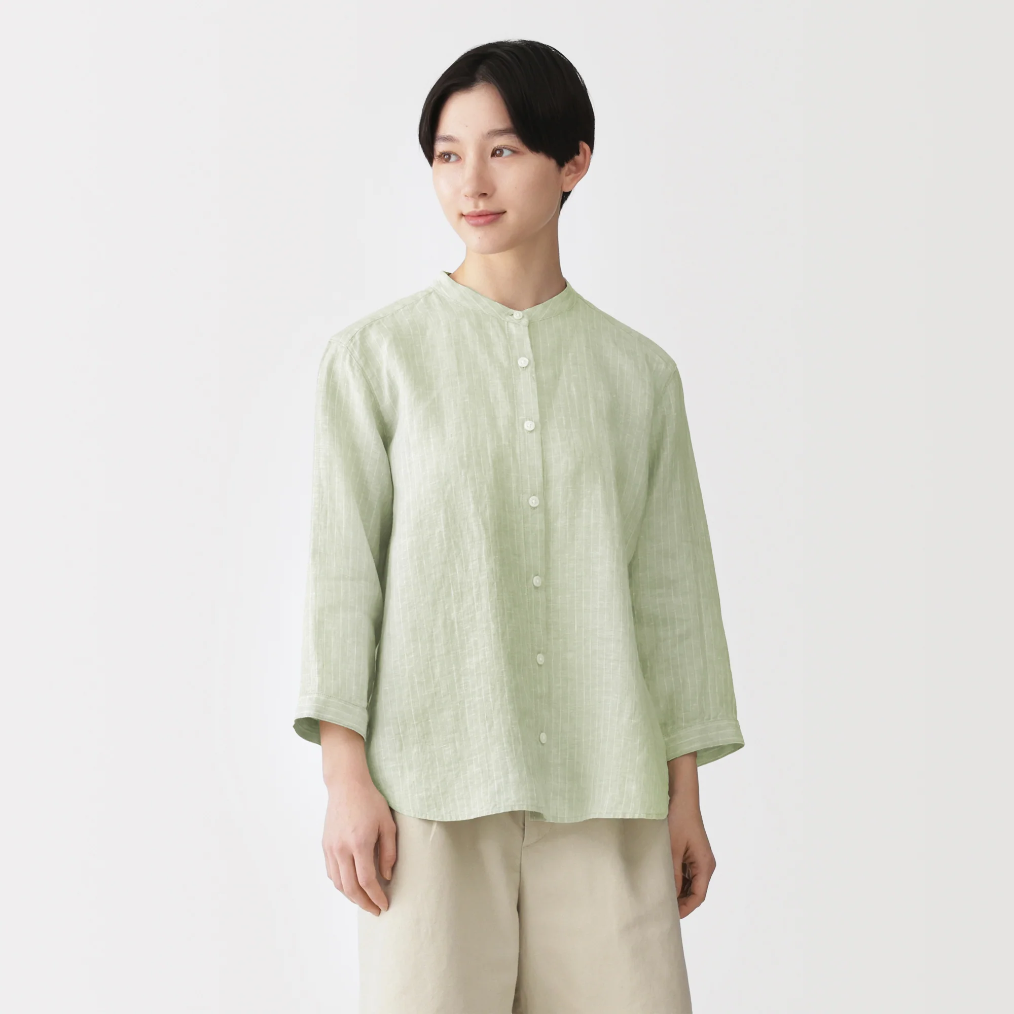 Linen 3/4 Sleeve Blouse