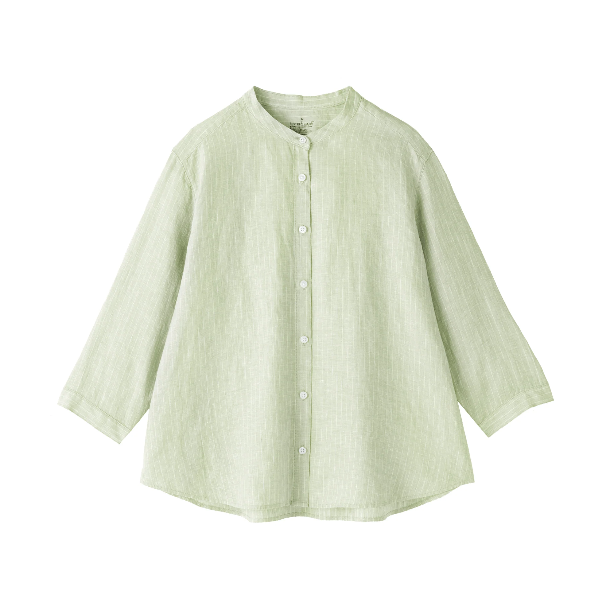 Linen 3/4 Sleeve Blouse - Image 2