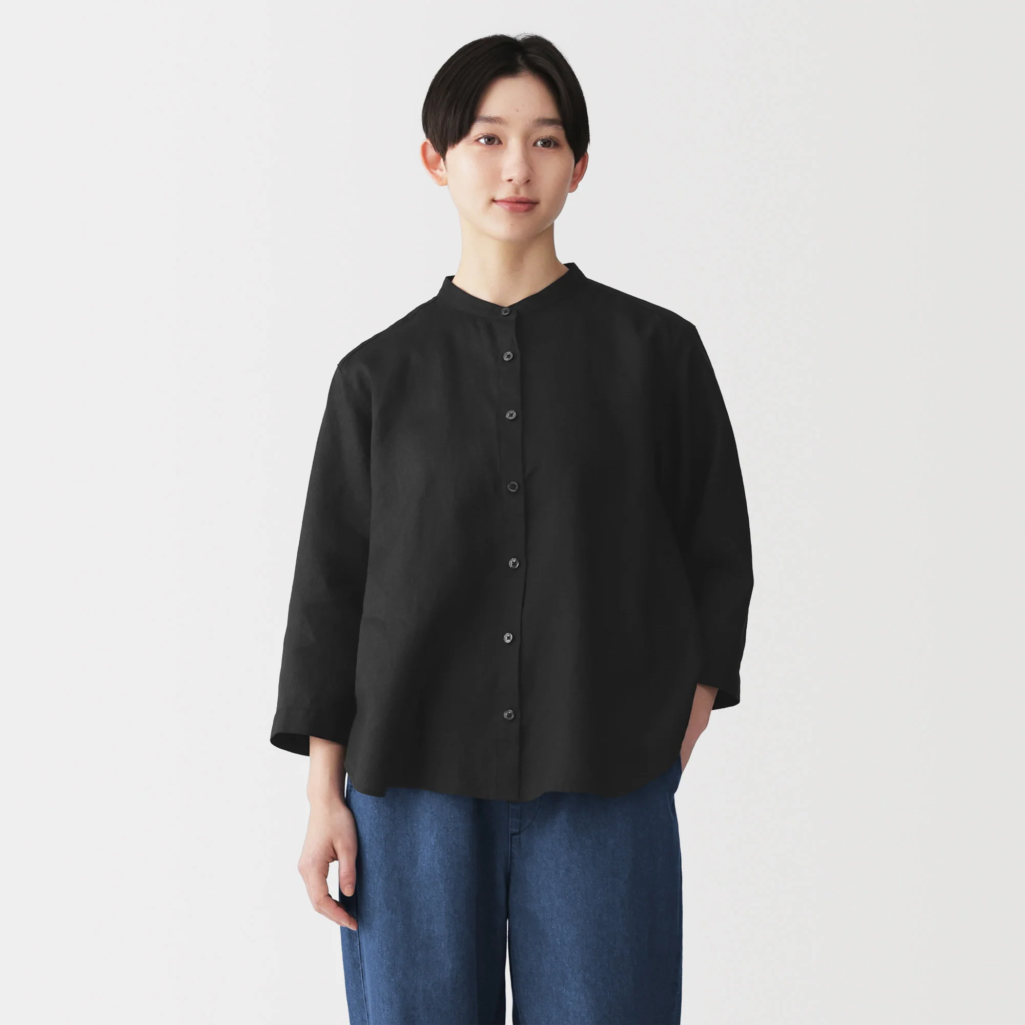 Linen 3/4 Sleeve Blouse - Image 21