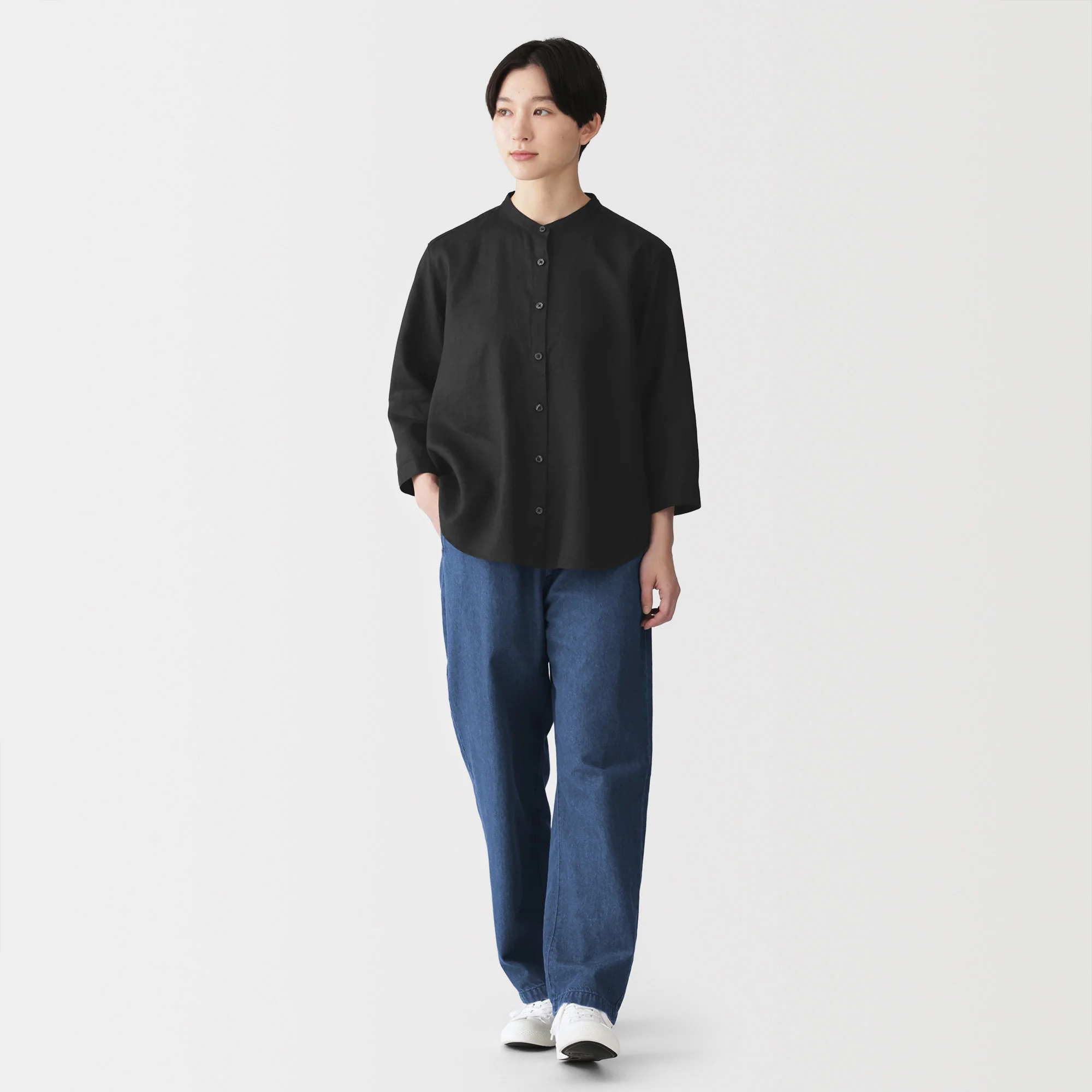 Linen 3/4 Sleeve Blouse - Image 22