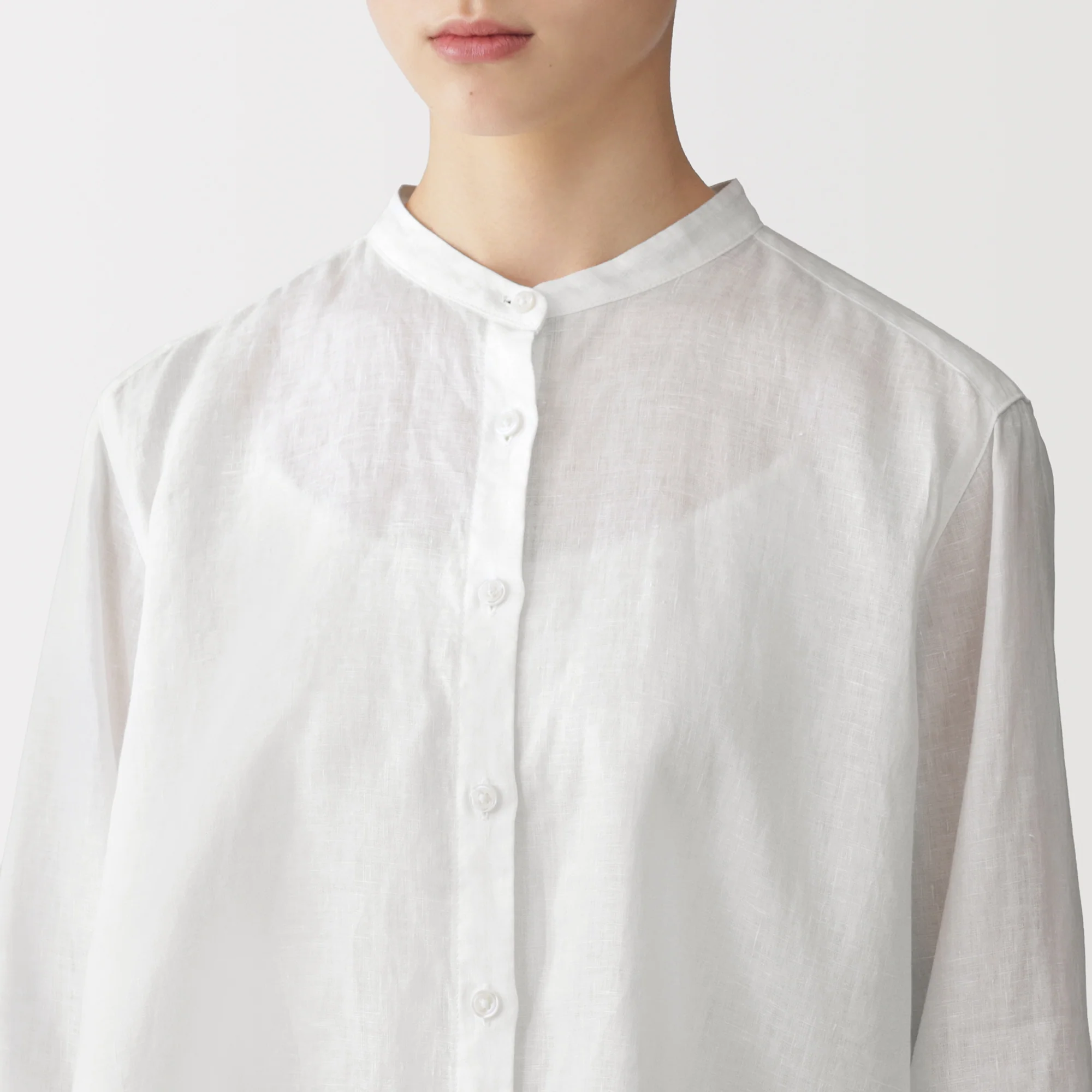 Linen 3/4 Sleeve Blouse - Image 7
