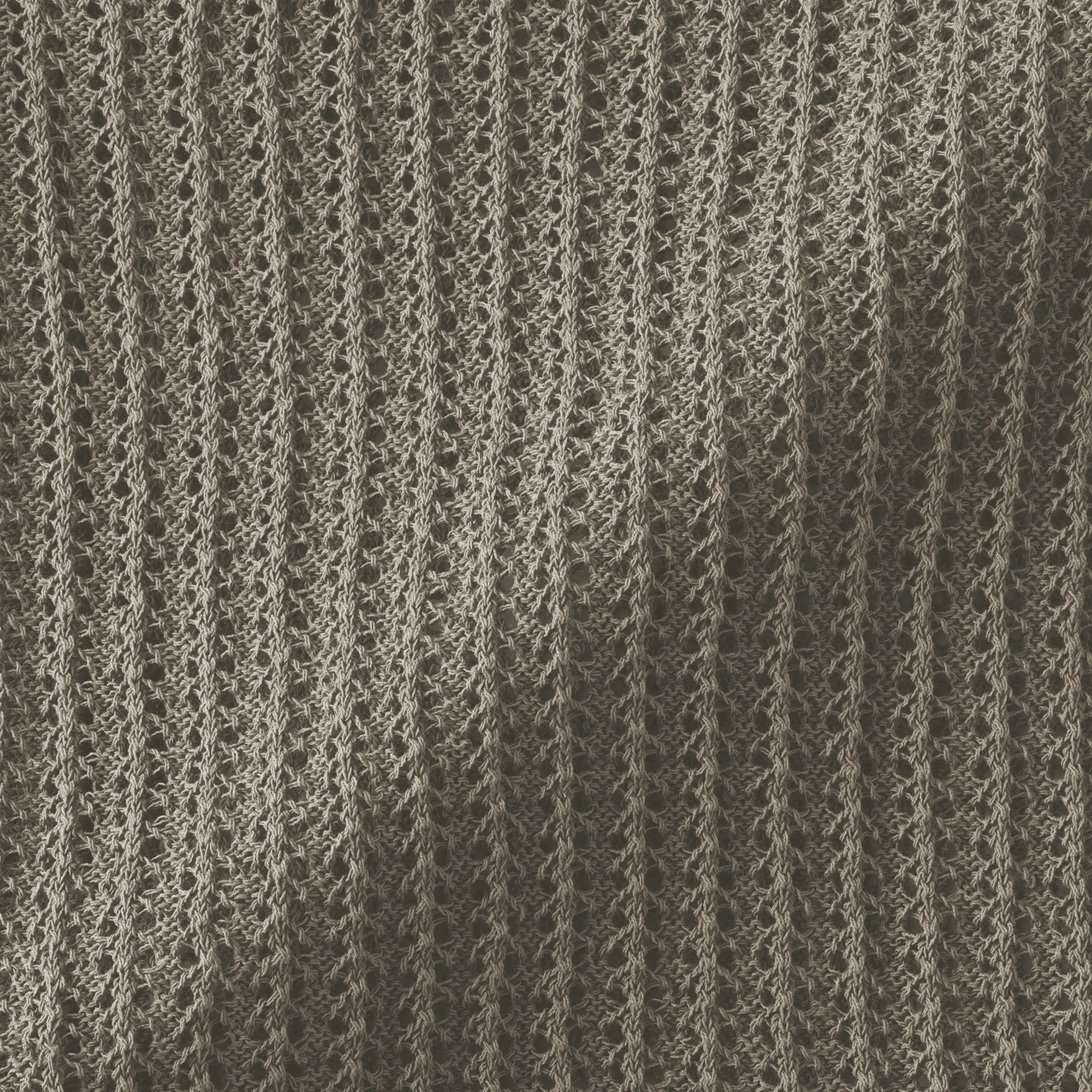 Linen Blend Mesh V-Neck Cardigan - Image 8