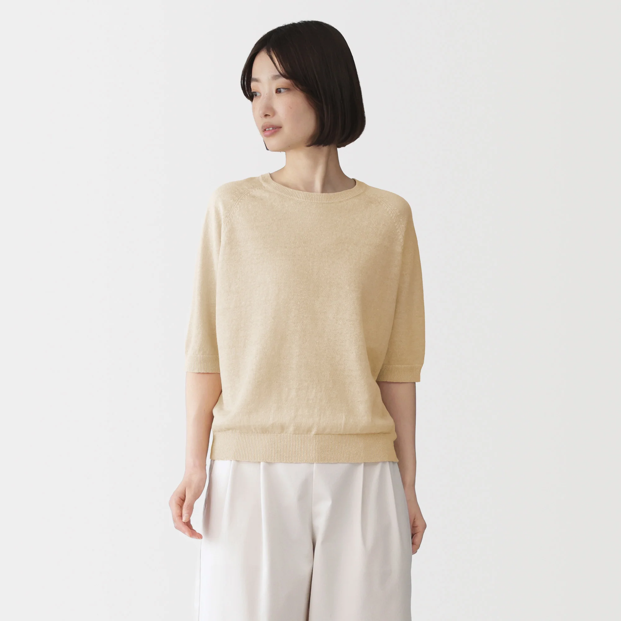 Linen Half Sleeve Sweater - Image 3