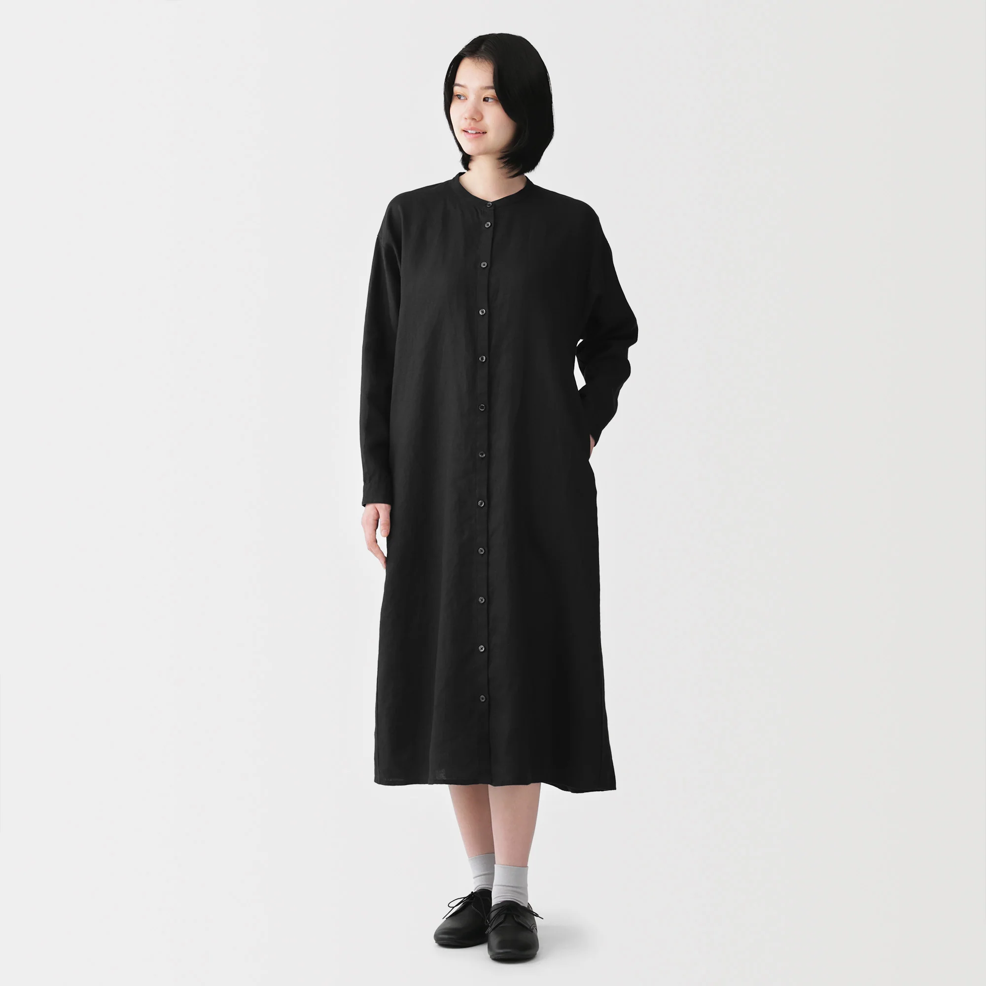 Linen Shirt Dress - Image 19