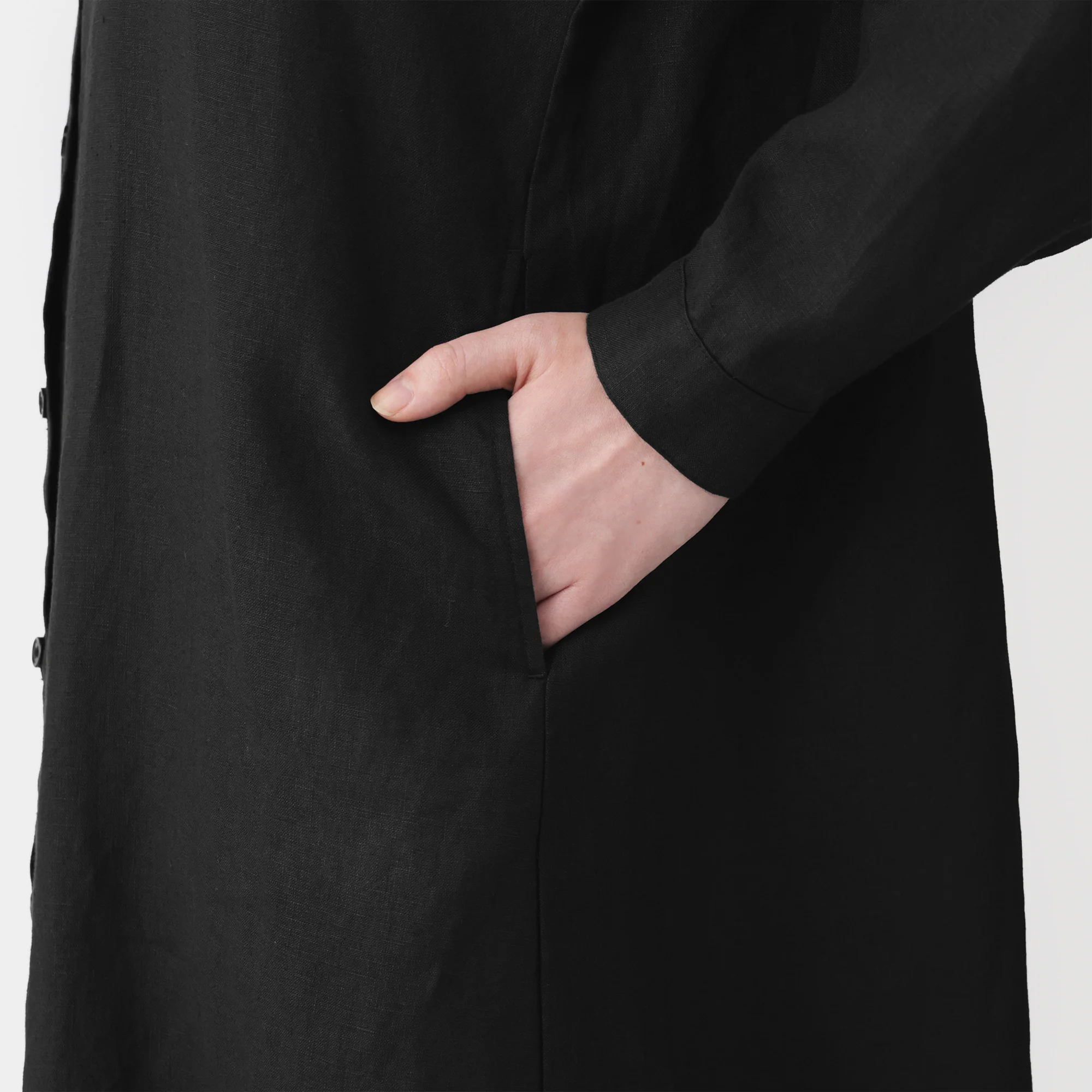 Linen Shirt Dress - Image 24