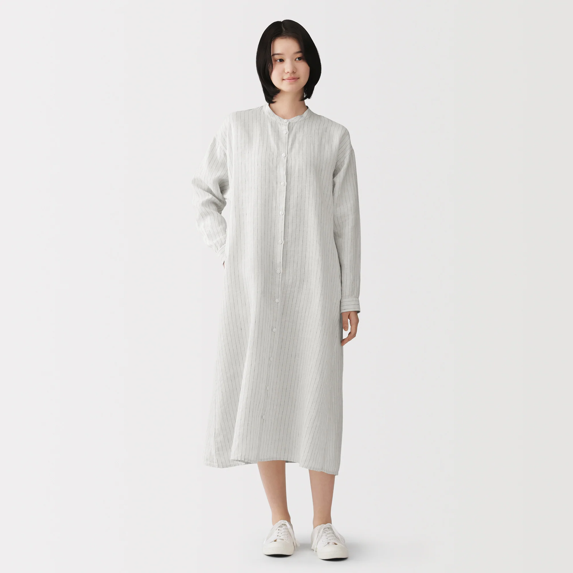 Linen Shirt Dress - Image 4
