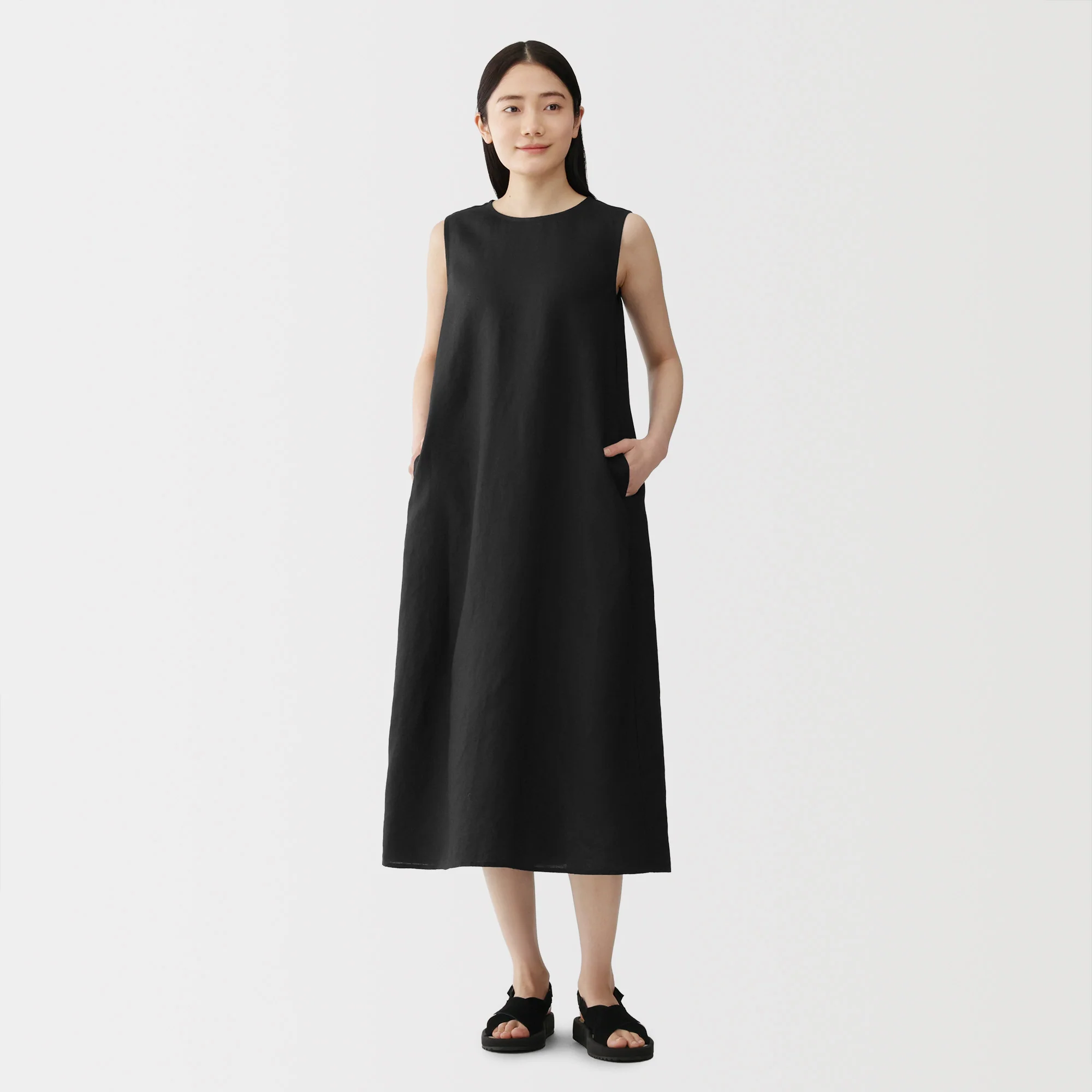 Linen Sleeveless Dress - Image 20
