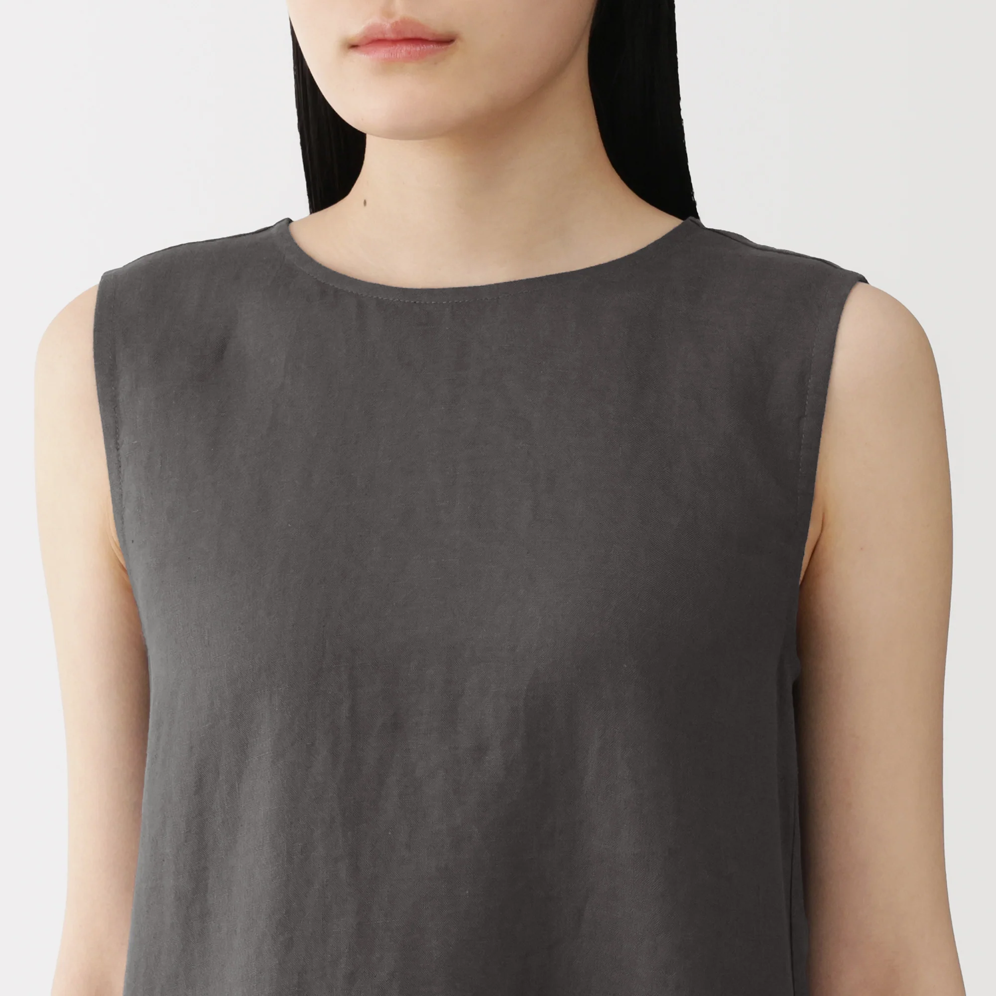 Linen Sleeveless Dress - Image 23