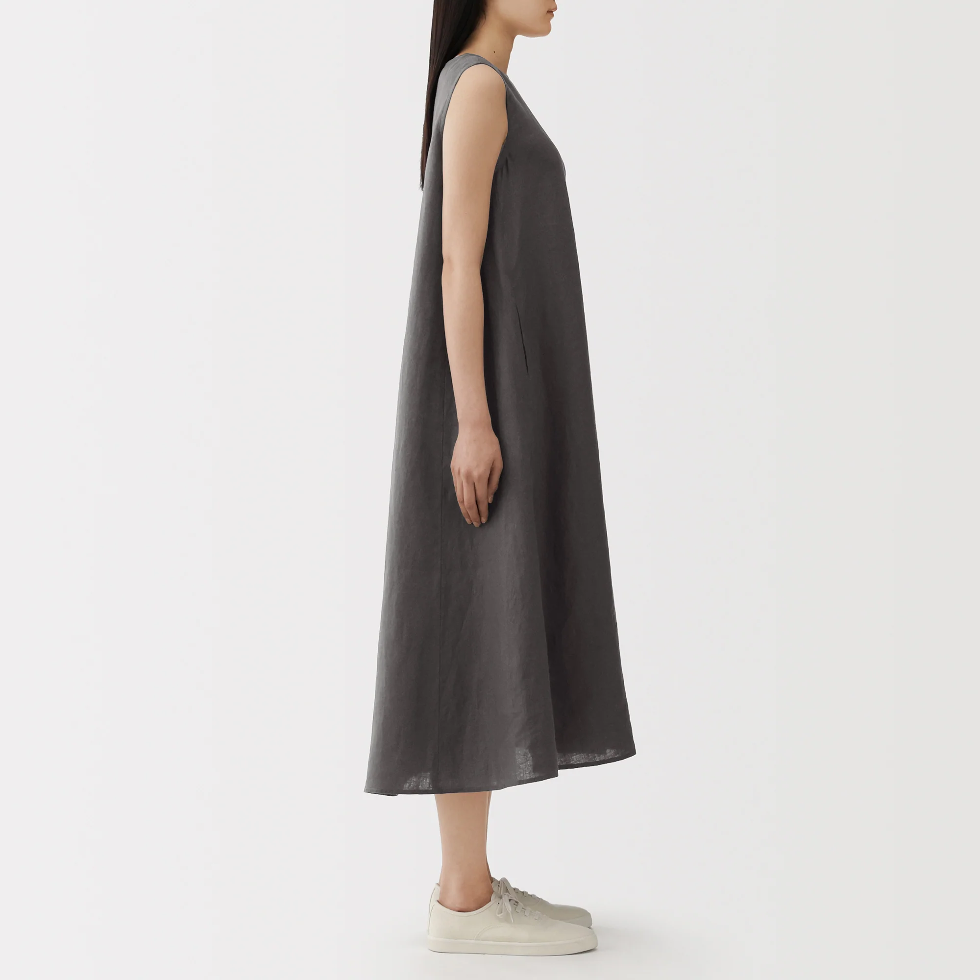 Linen Sleeveless Dress - Image 29