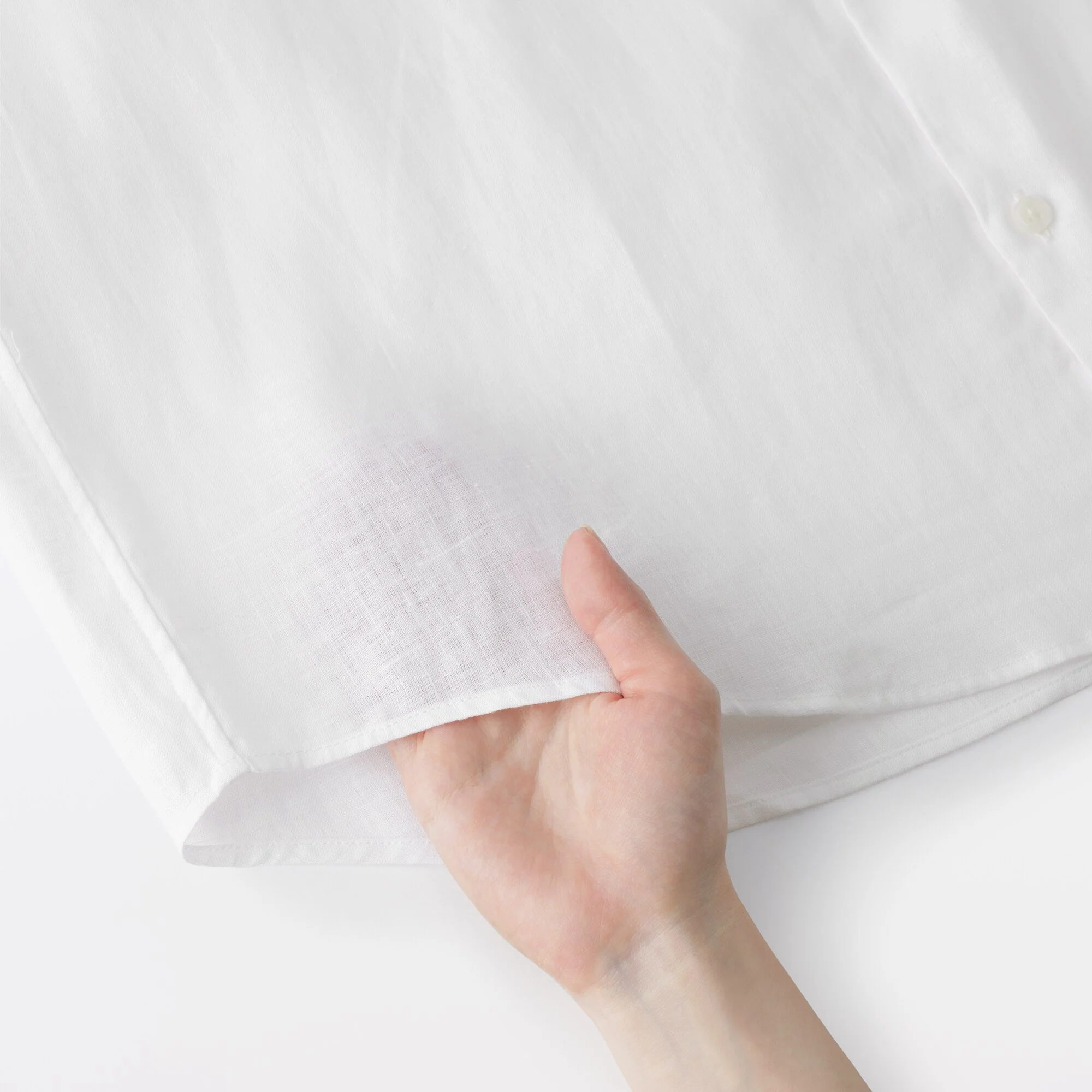 Linen Stand Collar Shirt - Image 37