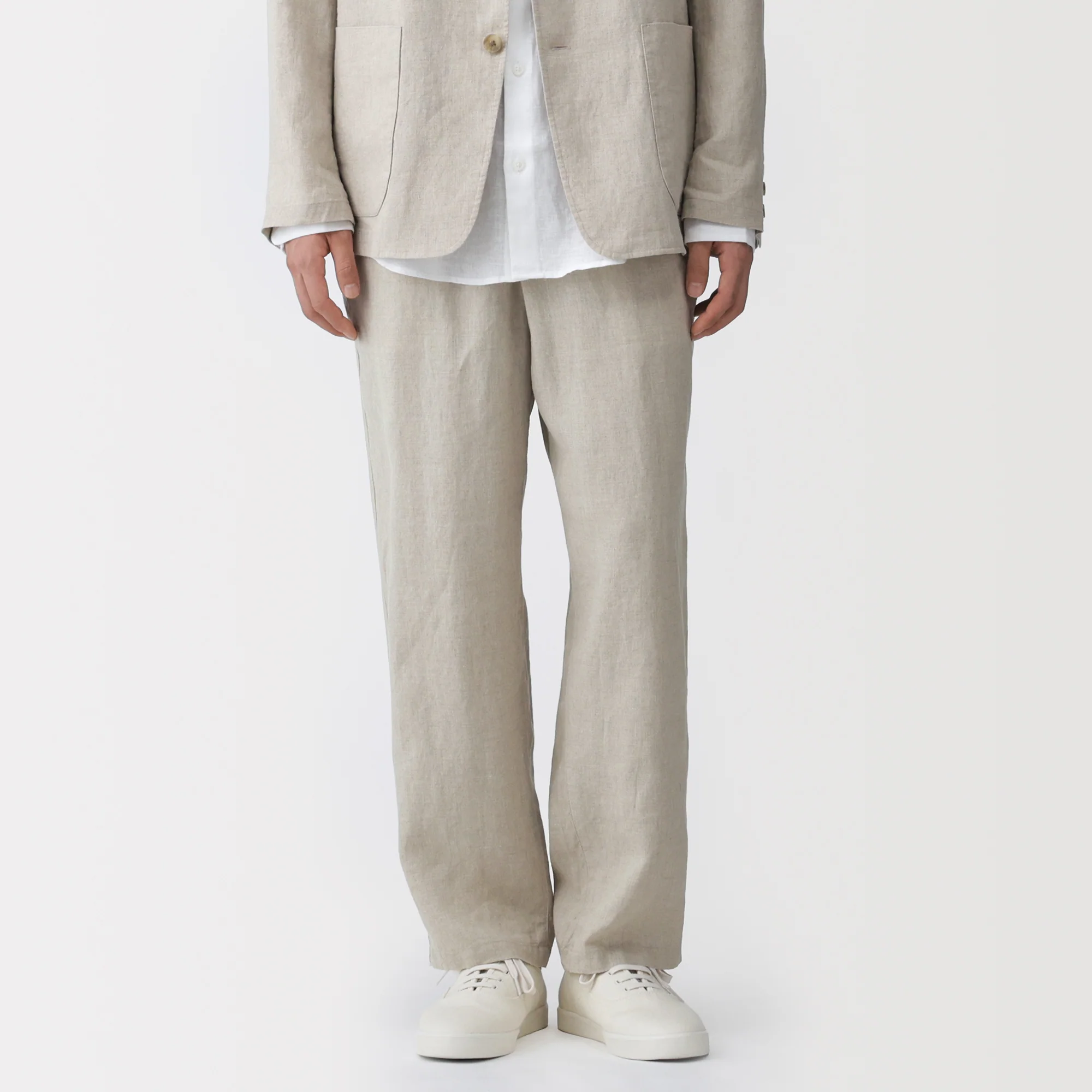Linen Tapered Pants - Image 3