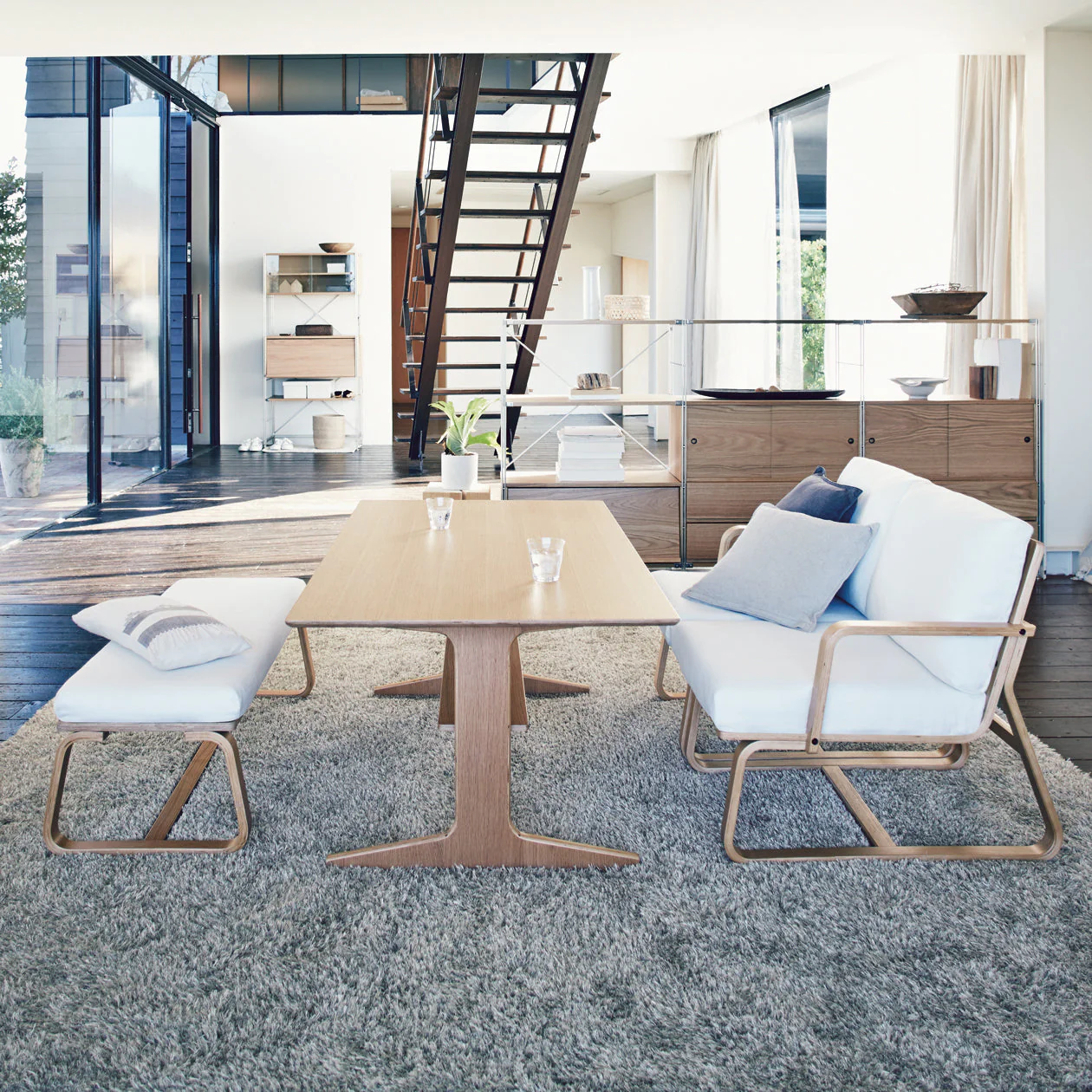 Living Dining Bench 1 - Oak (Cover Sold Separately) - Image 2