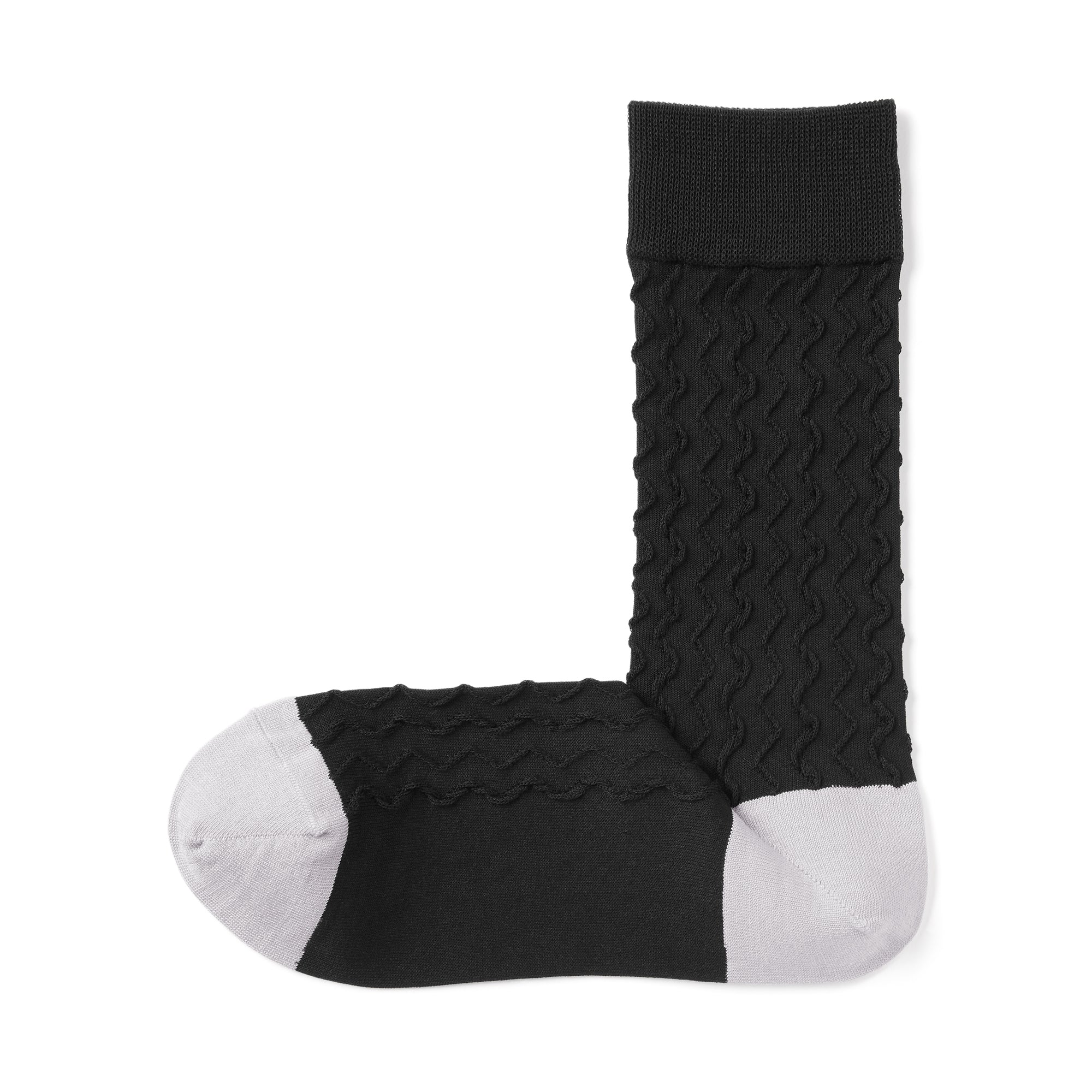 Lustrous Cotton Yarn Pattern Stitch Socks - Image 10