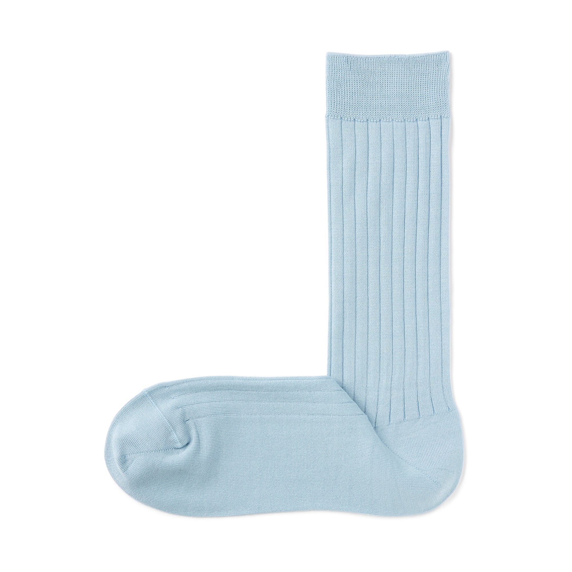 Lustrous Cotton Yarn Ribbed Socks - Image 10