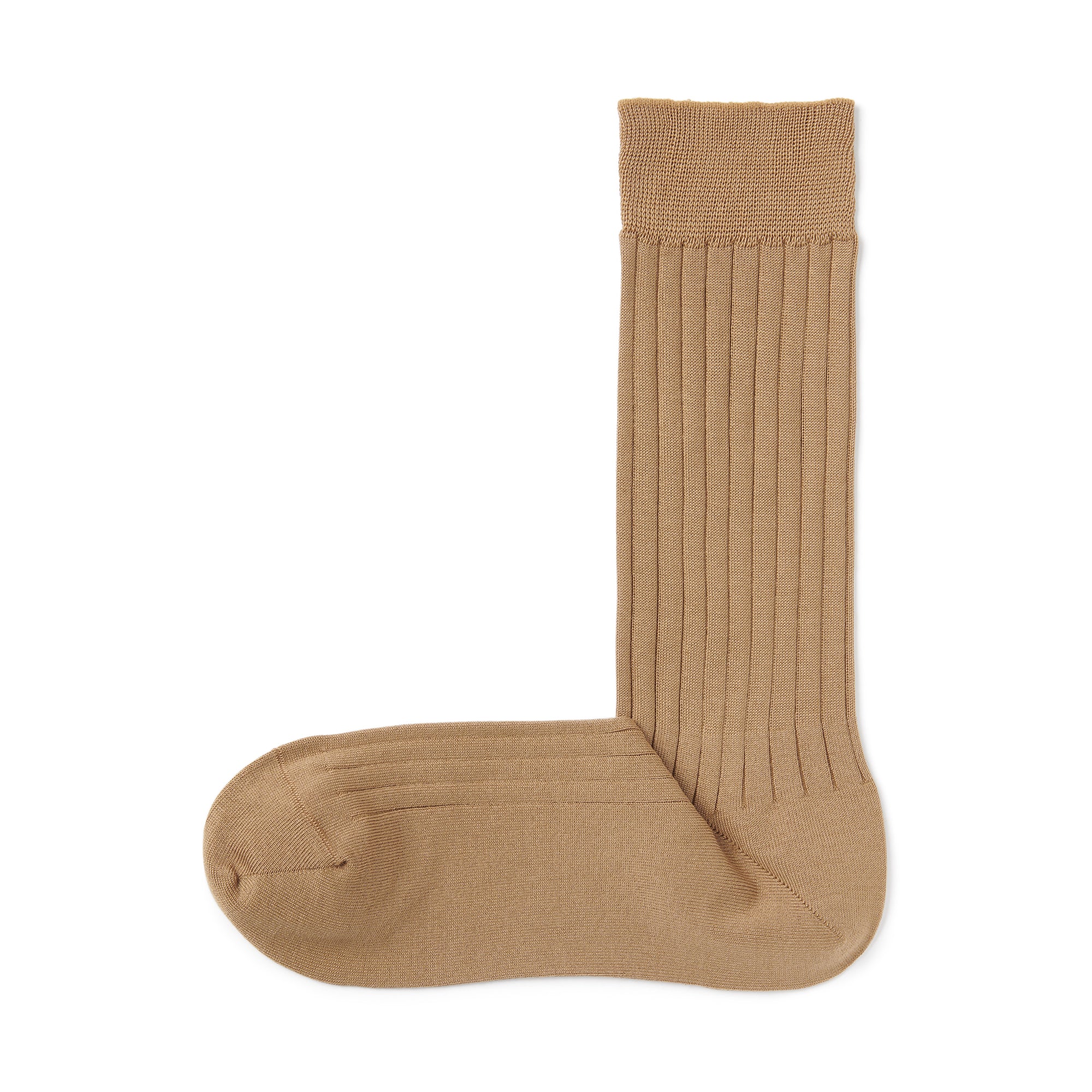 Lustrous Cotton Yarn Ribbed Socks - Image 14