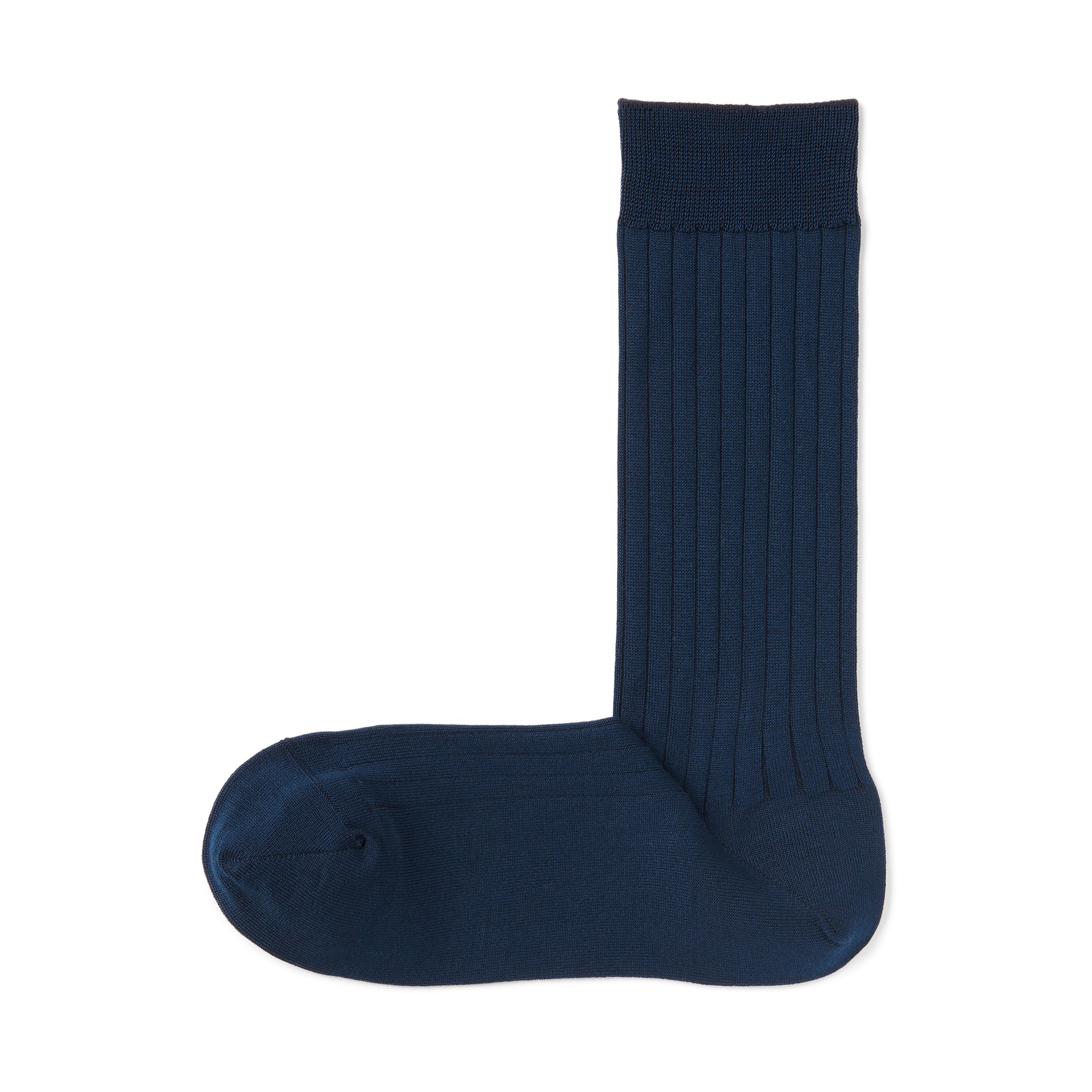 Lustrous Cotton Yarn Ribbed Socks - Image 16