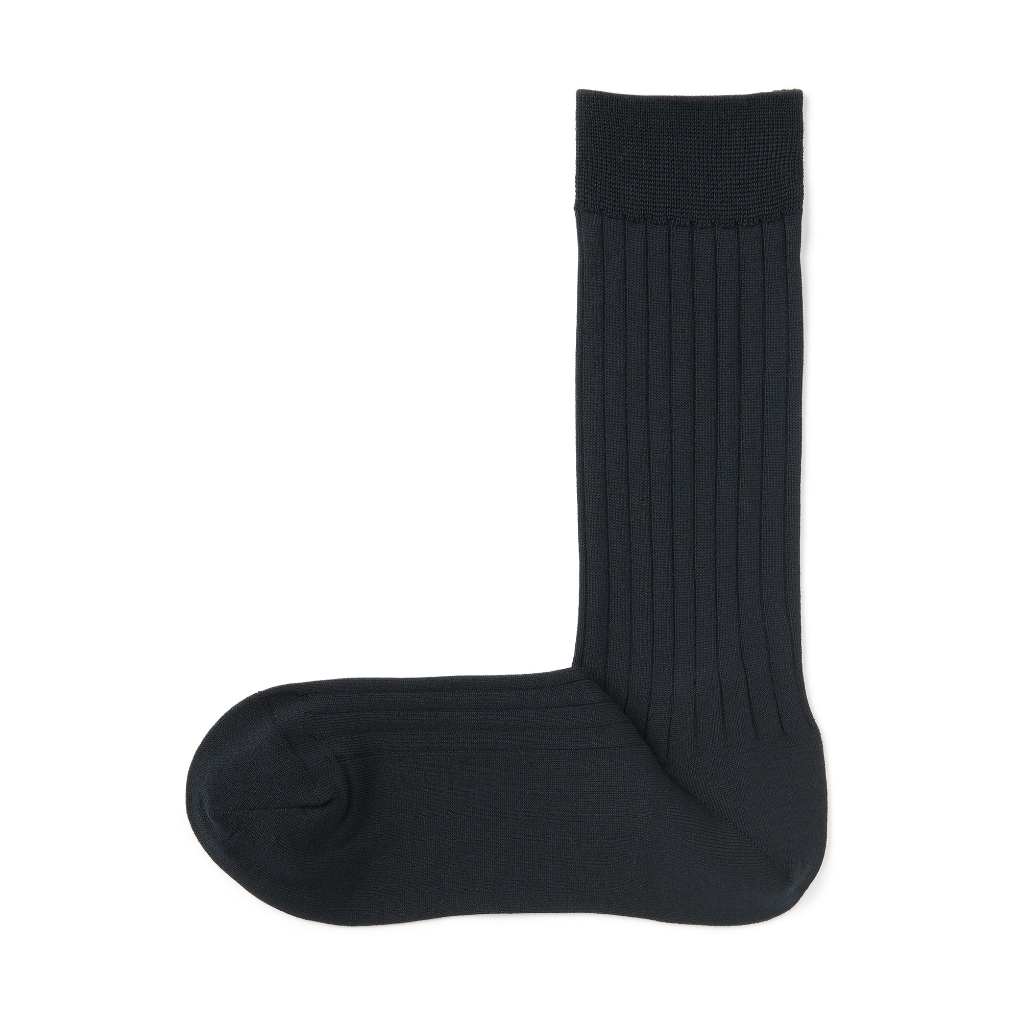 Lustrous Cotton Yarn Ribbed Socks - Image 18