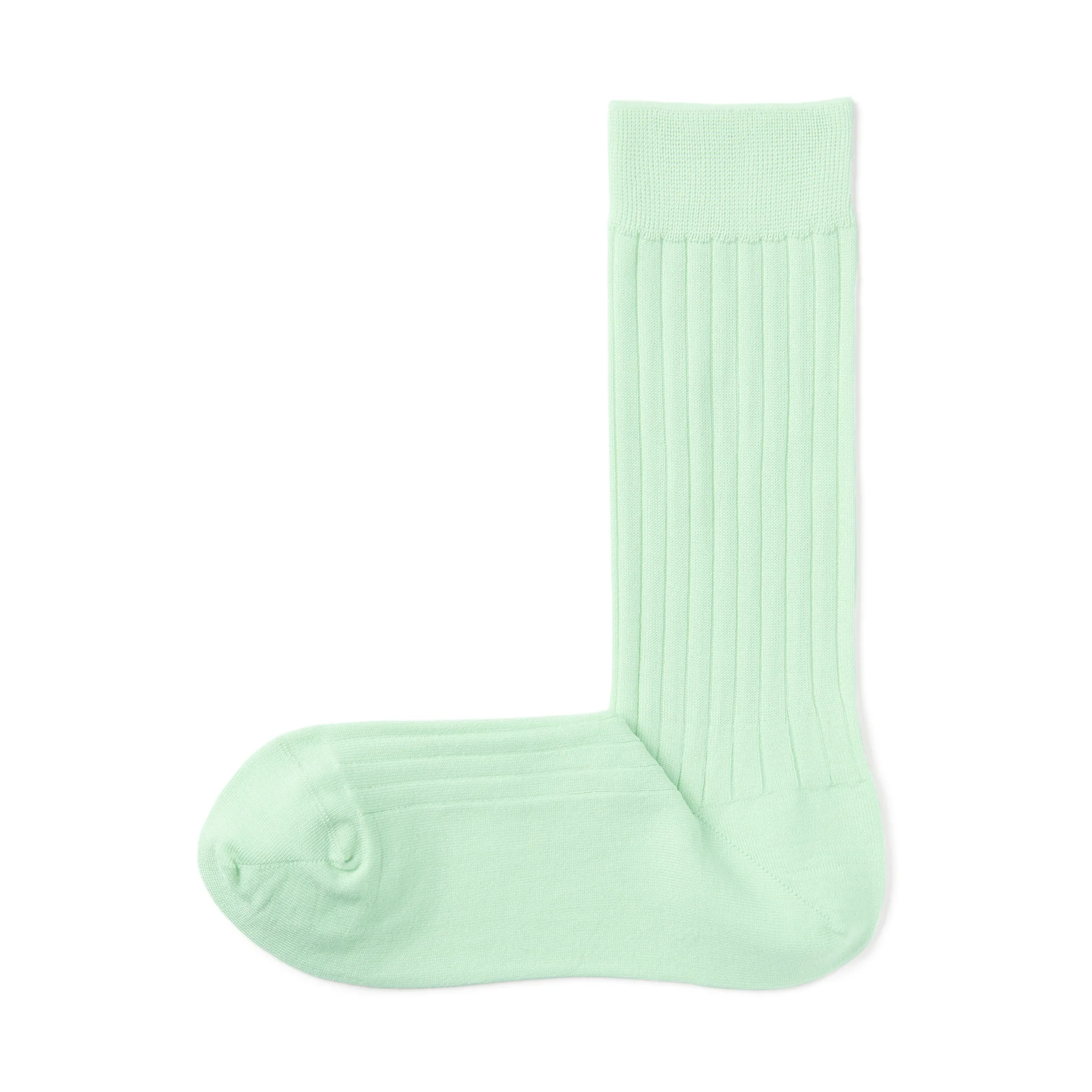 Lustrous Cotton Yarn Ribbed Socks - Image 8