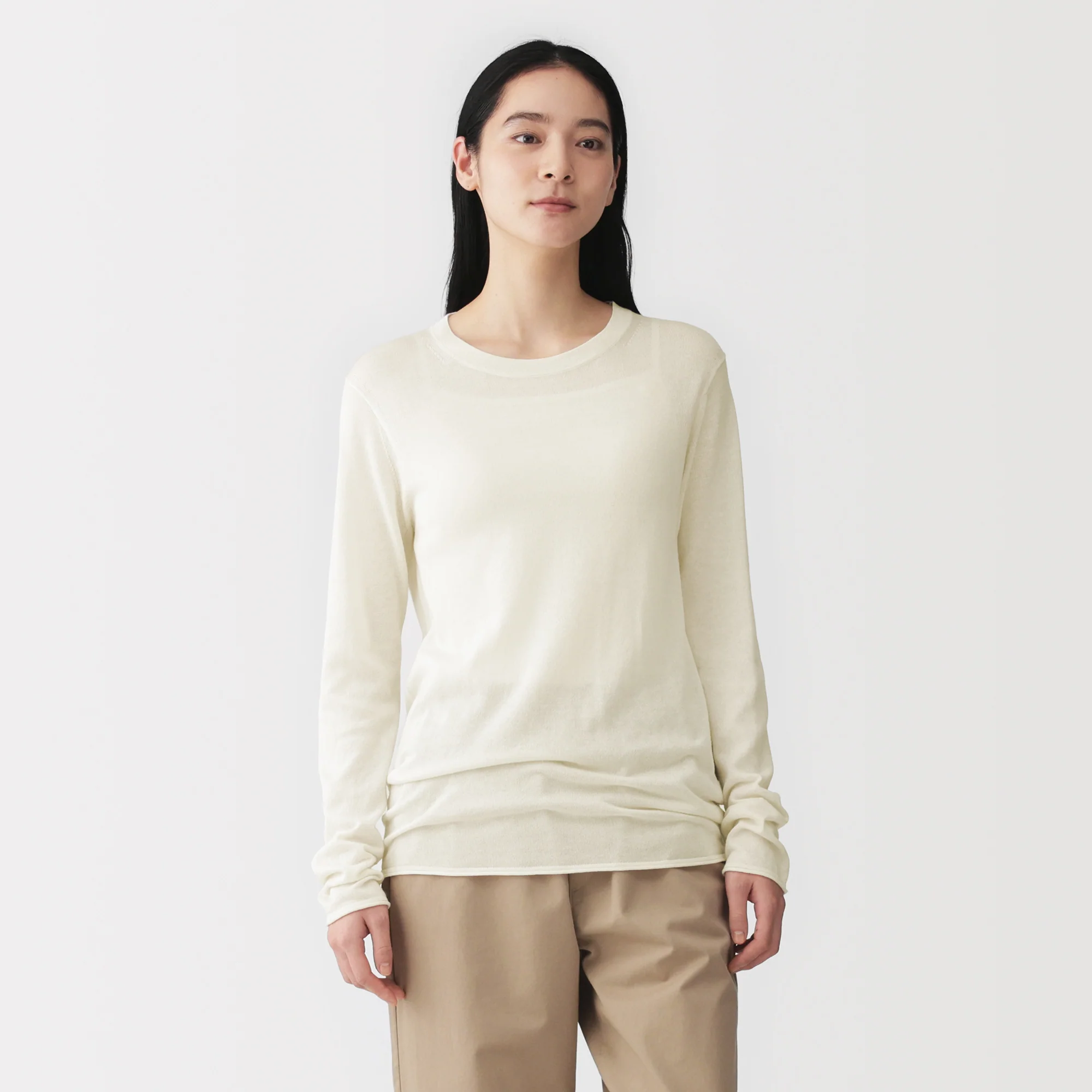 Lyocell Blend Crewneck Sweater - Image 3