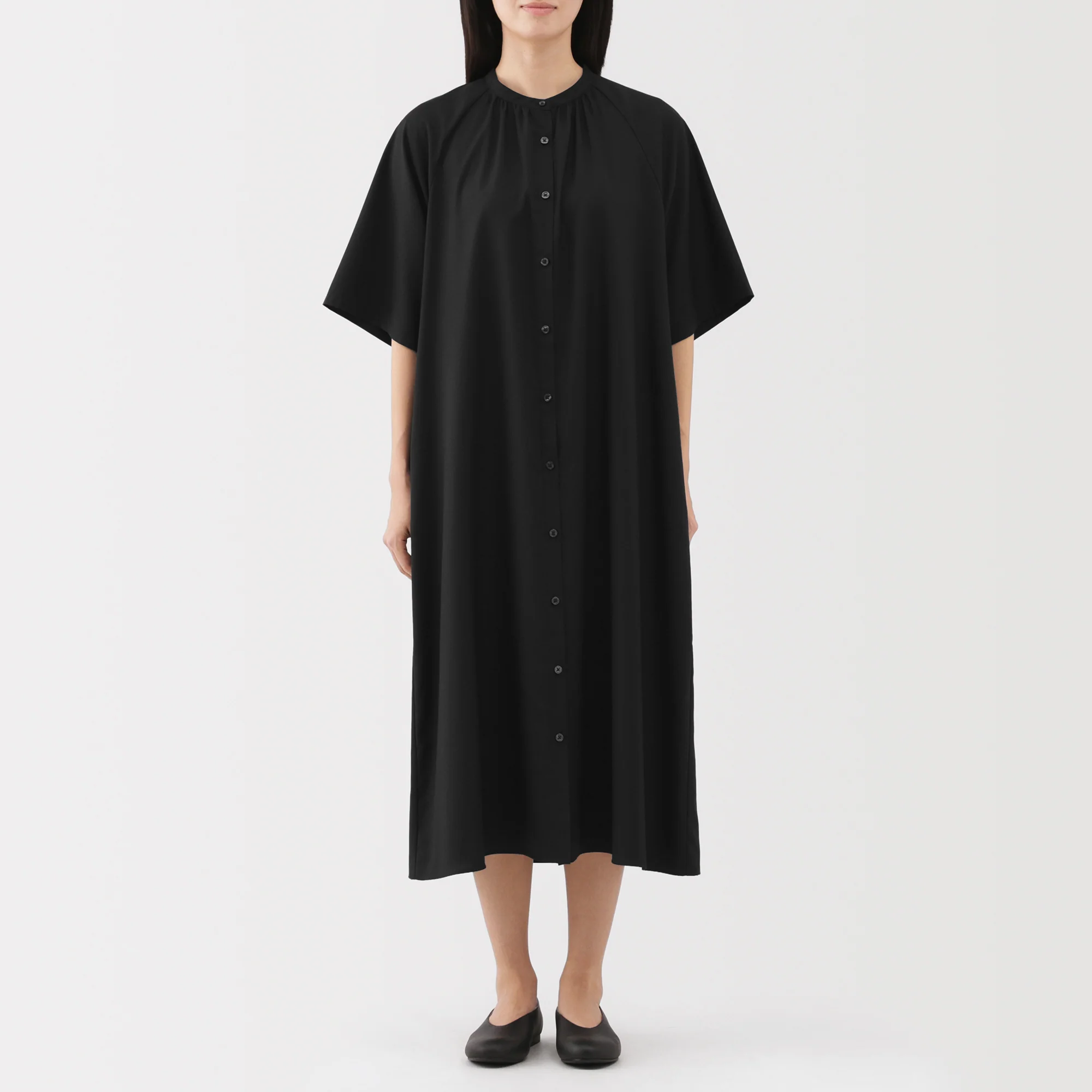 Lyocell Blend Half-Sleeve Dress - Image 4
