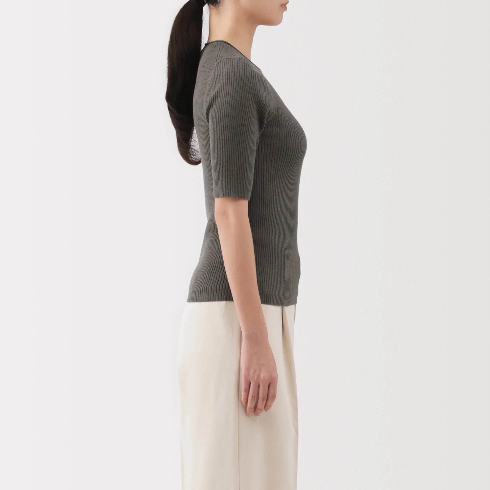 Lyocell Blend Half Sleeve Sweater - Image 19