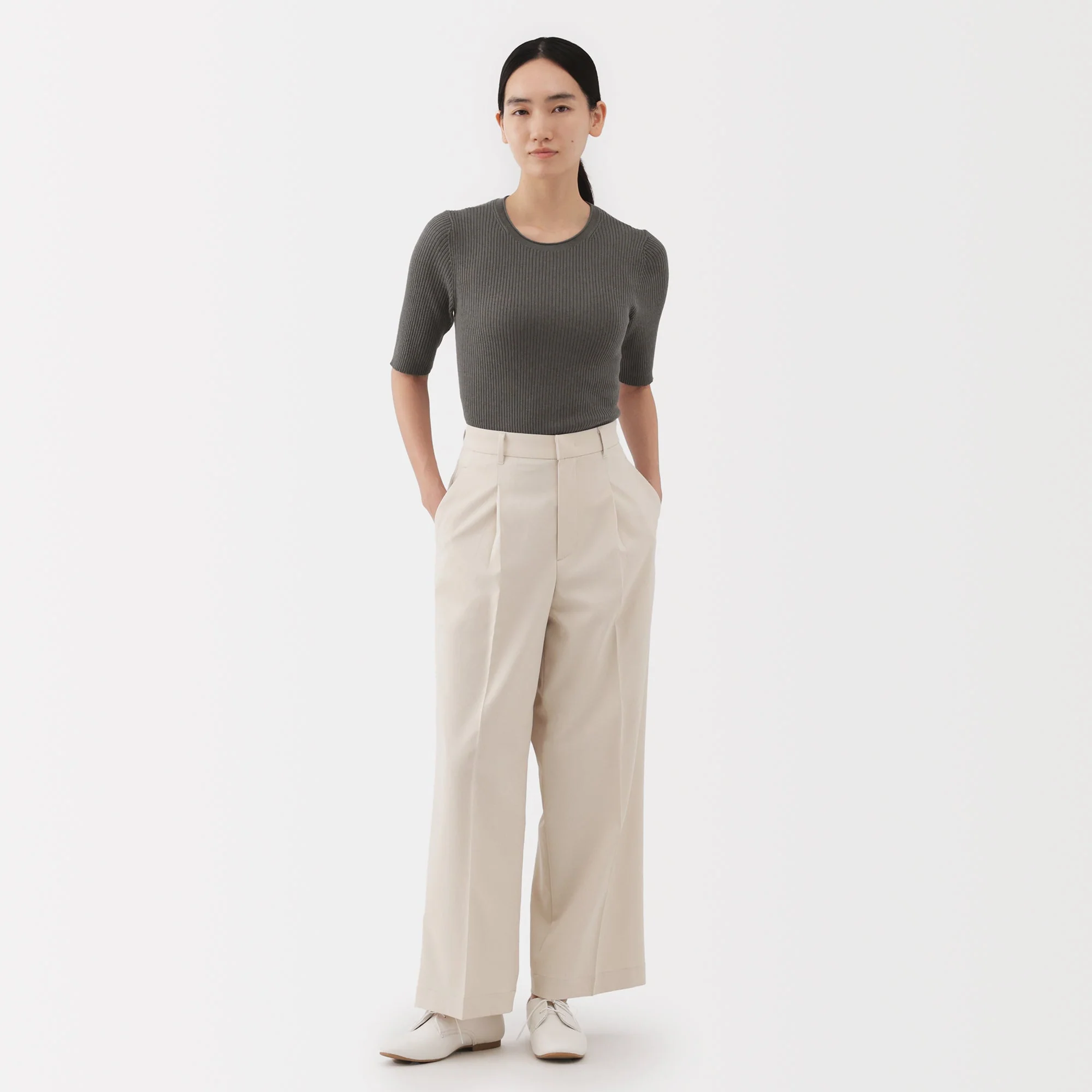 Lyocell Blend Half Sleeve Sweater - Image 25