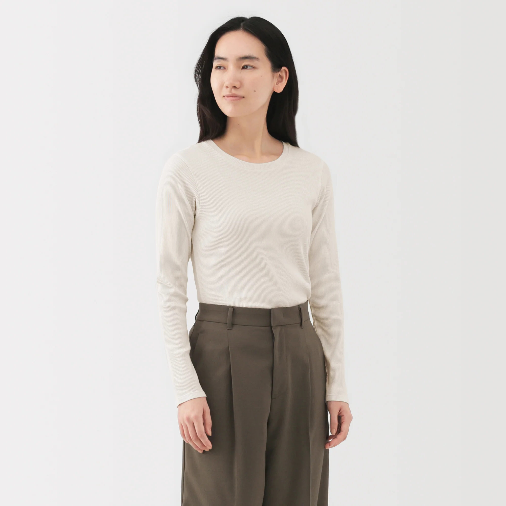 Lyocell Blend Rib T-Shirt - Image 19