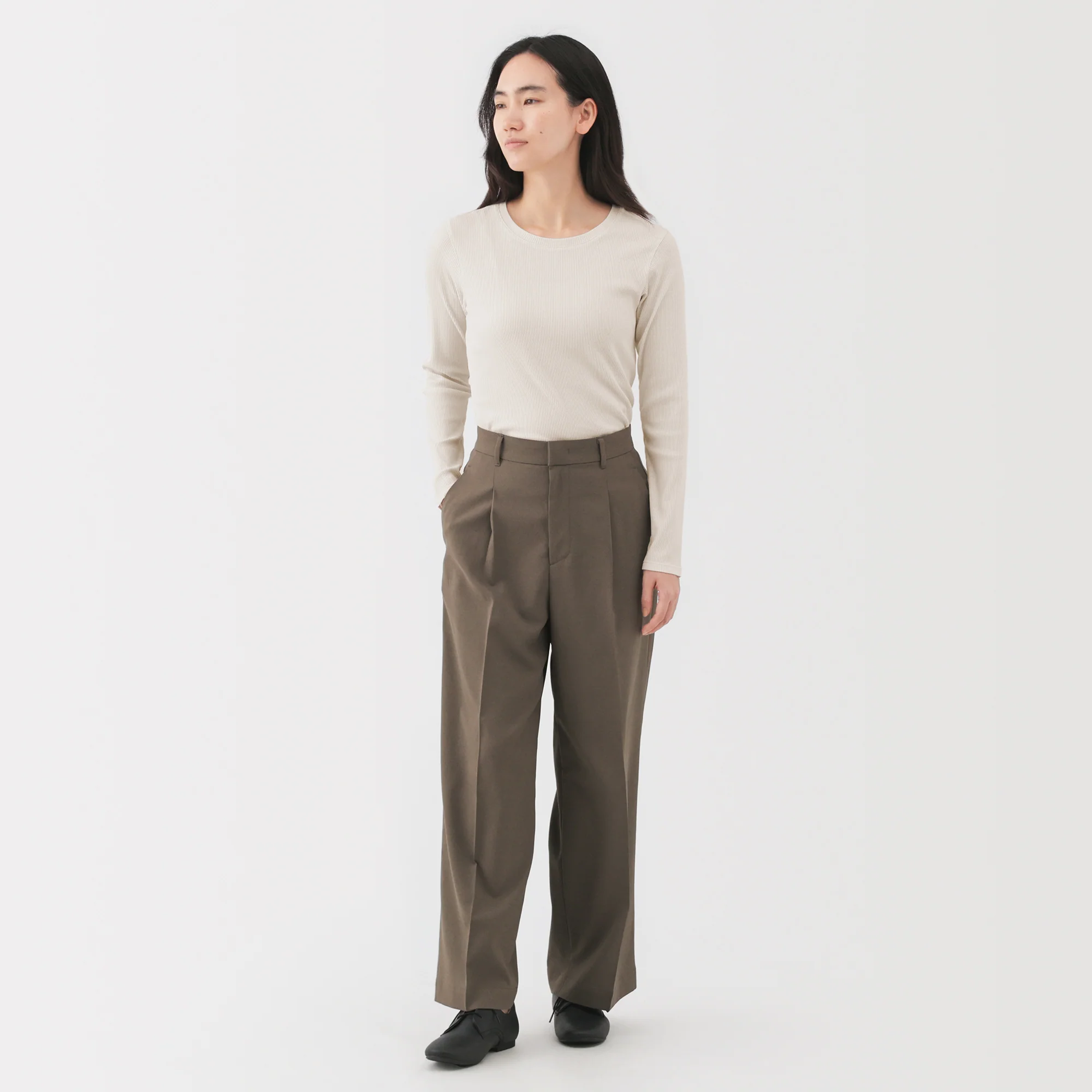 Lyocell Blend Rib T-Shirt - Image 20
