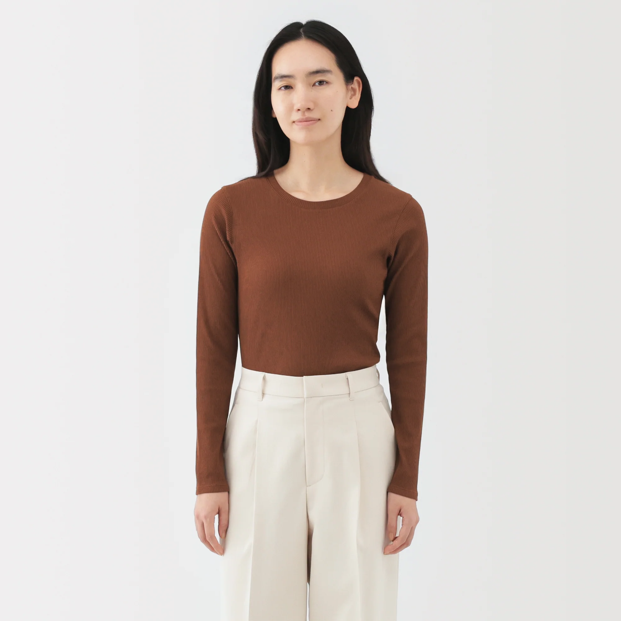Lyocell Blend Rib T-Shirt - Image 3