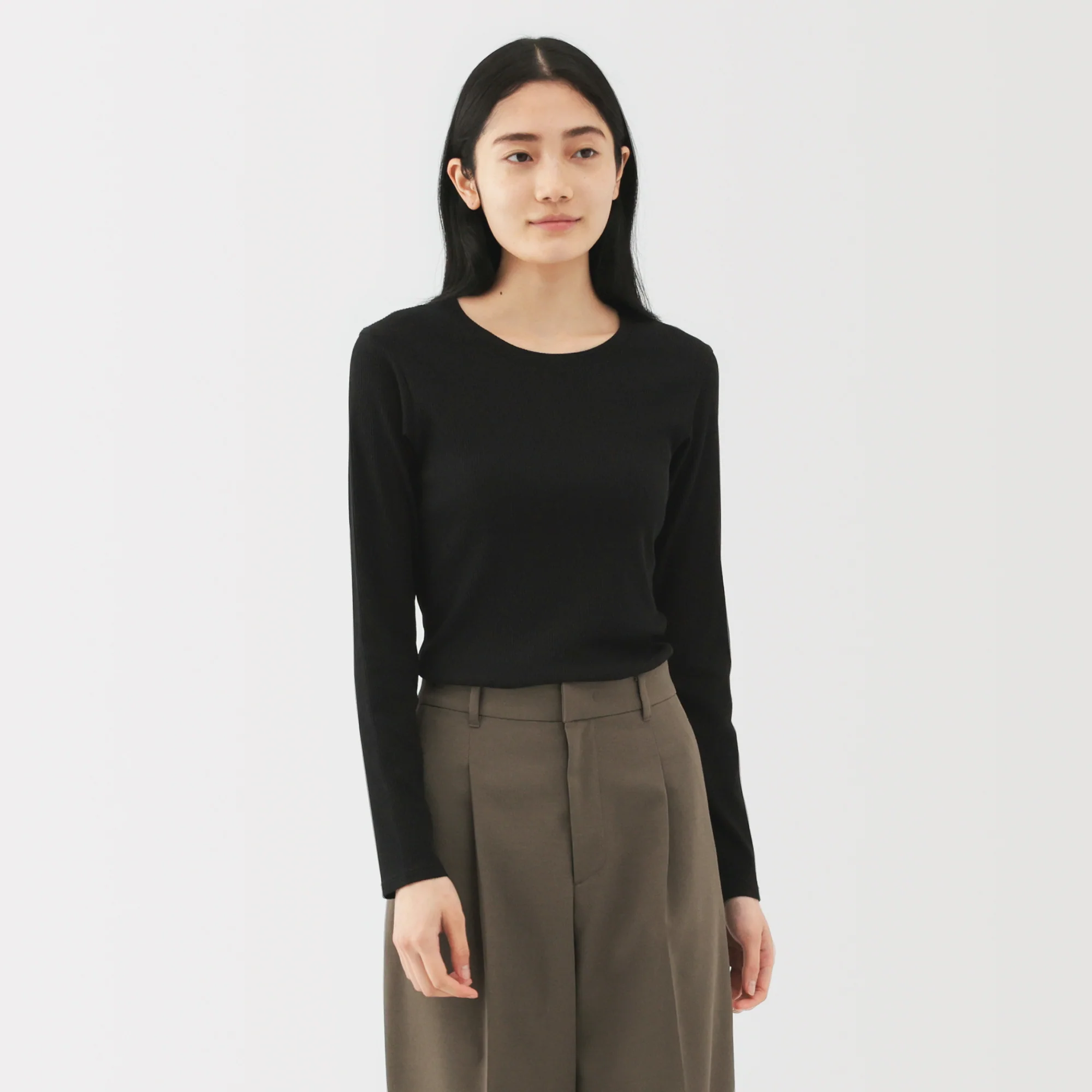 Lyocell Blend Rib T-Shirt - Image 35