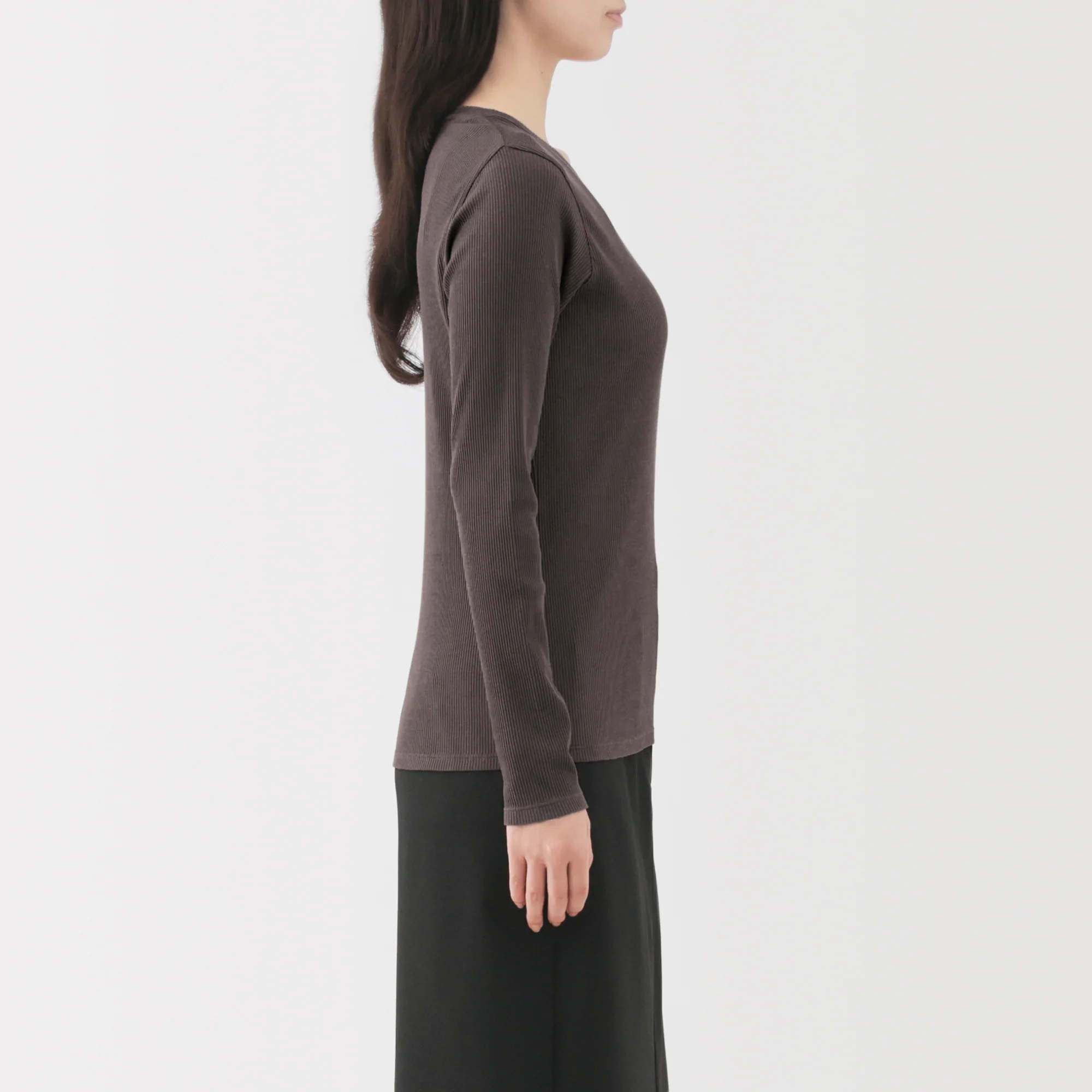 Lyocell Blend Rib T-Shirt - Image 37