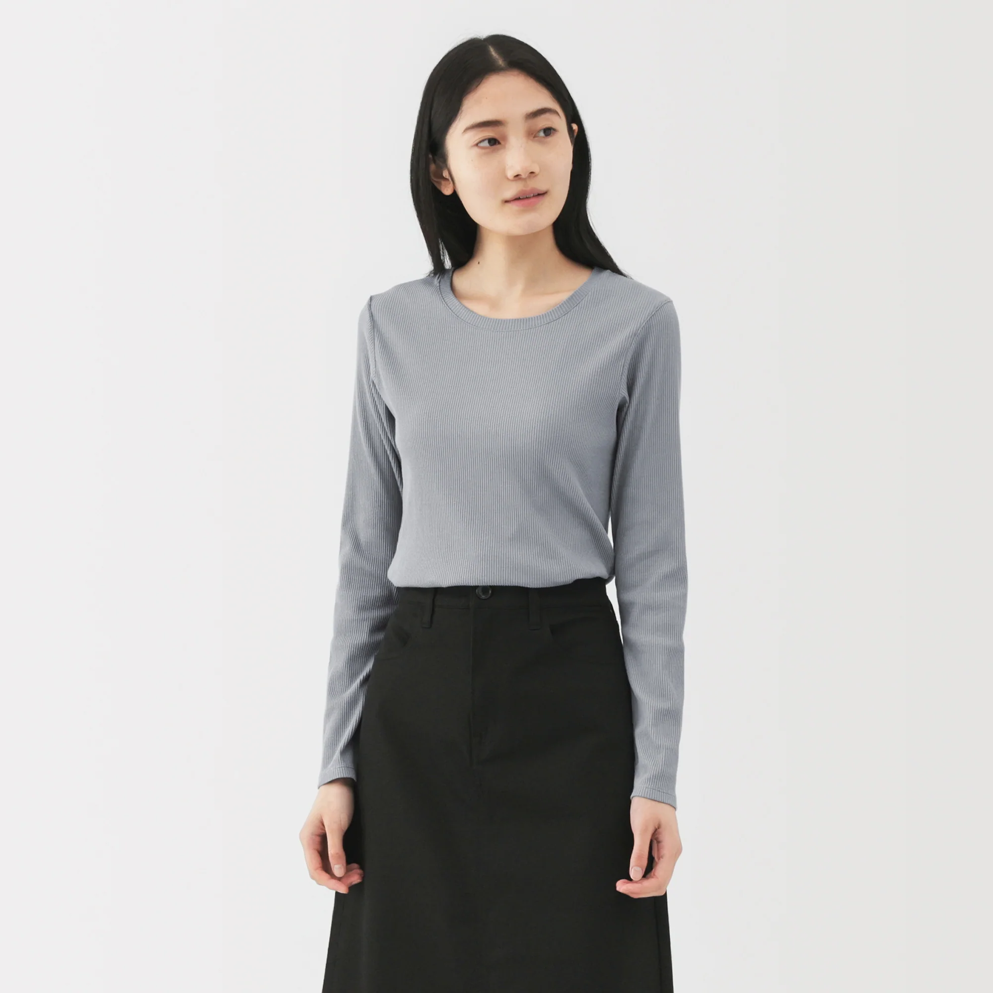 Lyocell Blend Rib T-Shirt - Image 43