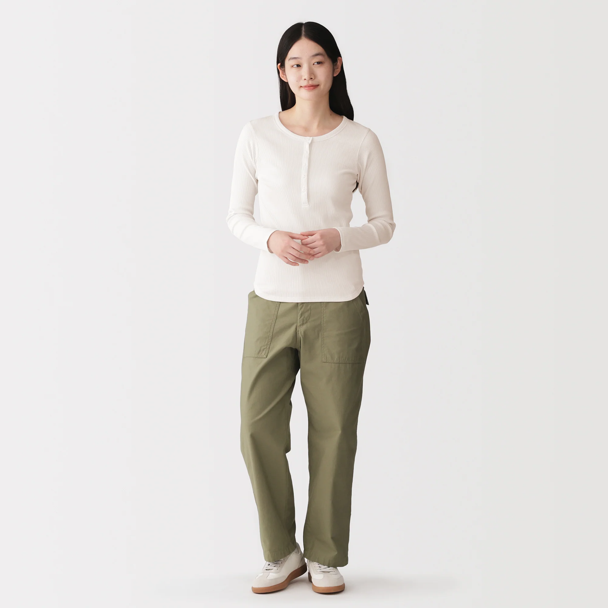 Lyocell Blend Rib Henley T-Shirt - Image 20