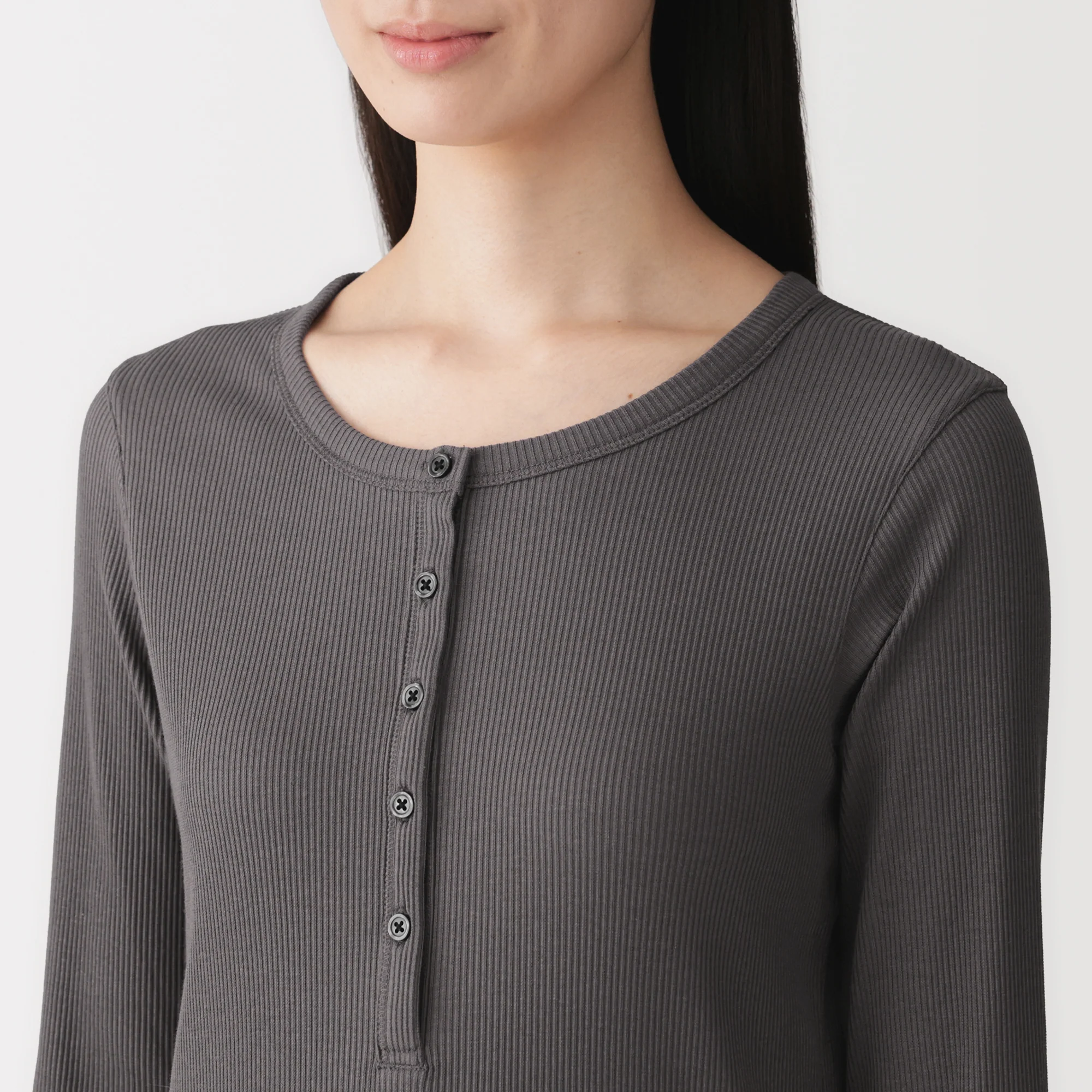 Lyocell Blend Rib Henley T-Shirt - Image 31