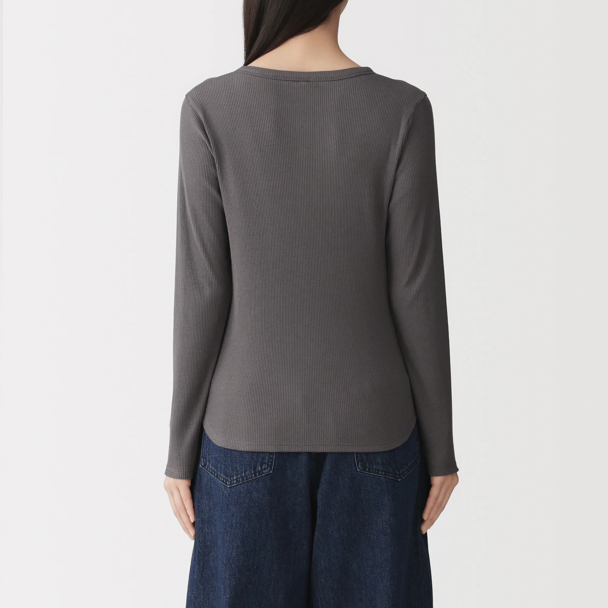 Lyocell Blend Rib Henley T-Shirt - Image 6