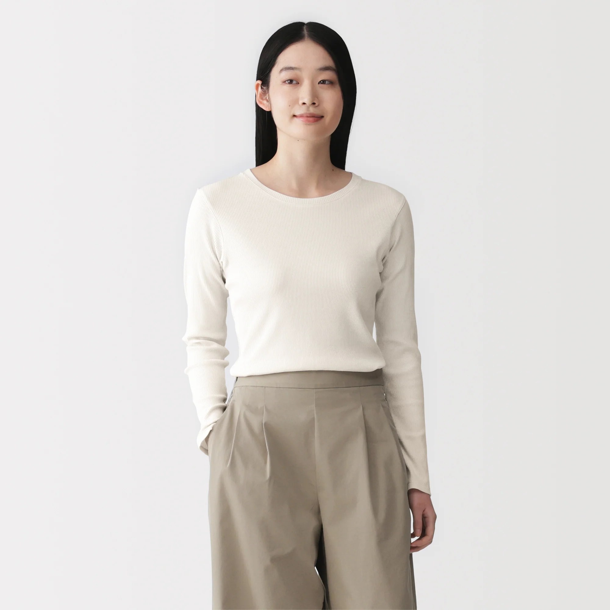 Lyocell Blend Rib T-Shirt - Image 11