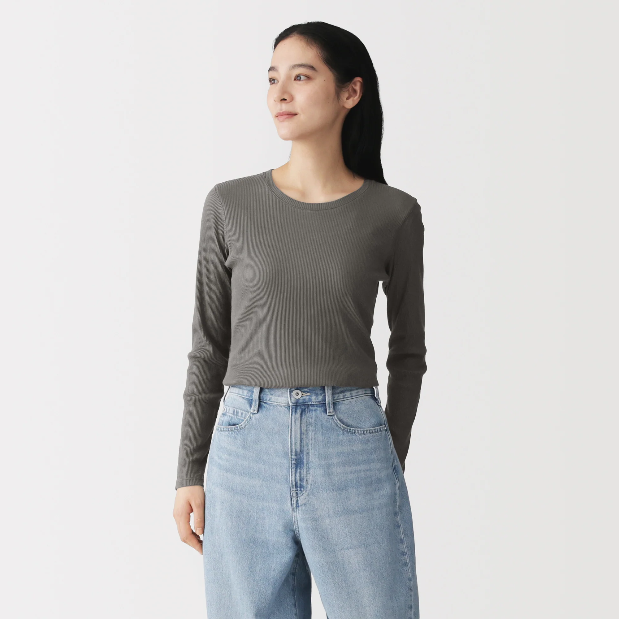 Lyocell Blend Rib T-Shirt - Image 19