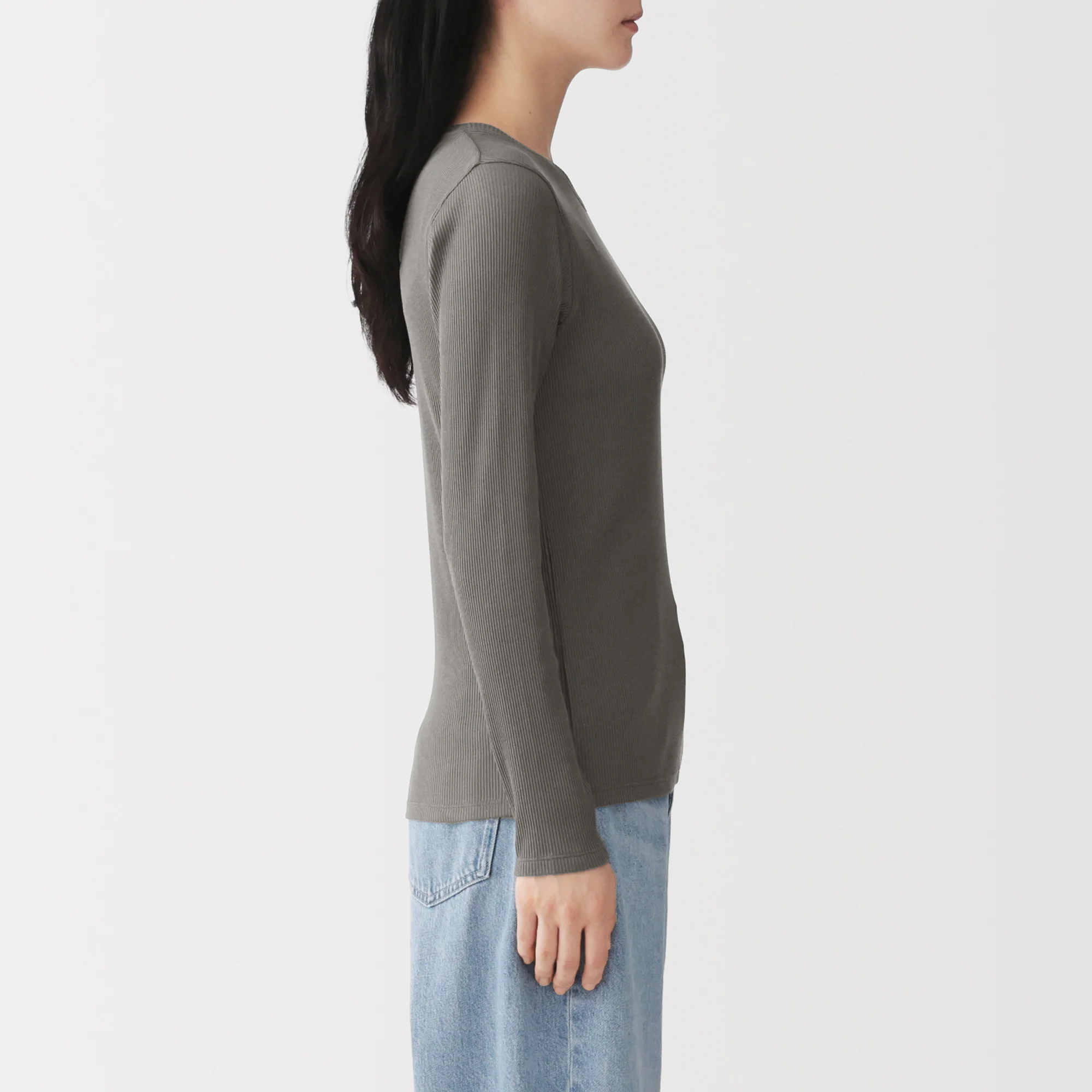 Lyocell Blend Rib T-Shirt - Image 21