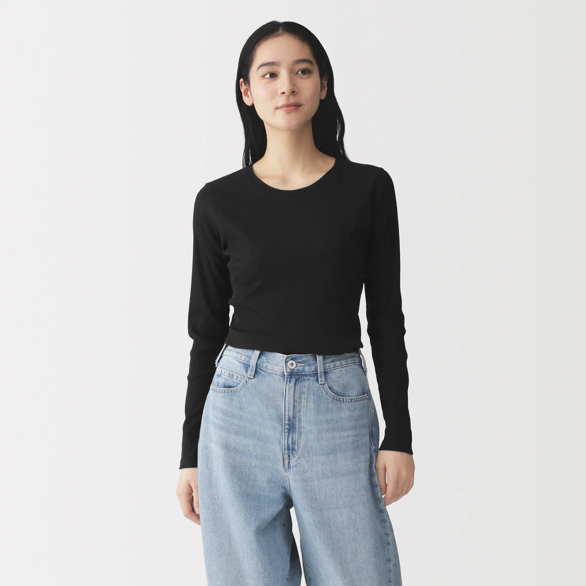 Lyocell Blend Rib T-Shirt - Image 27