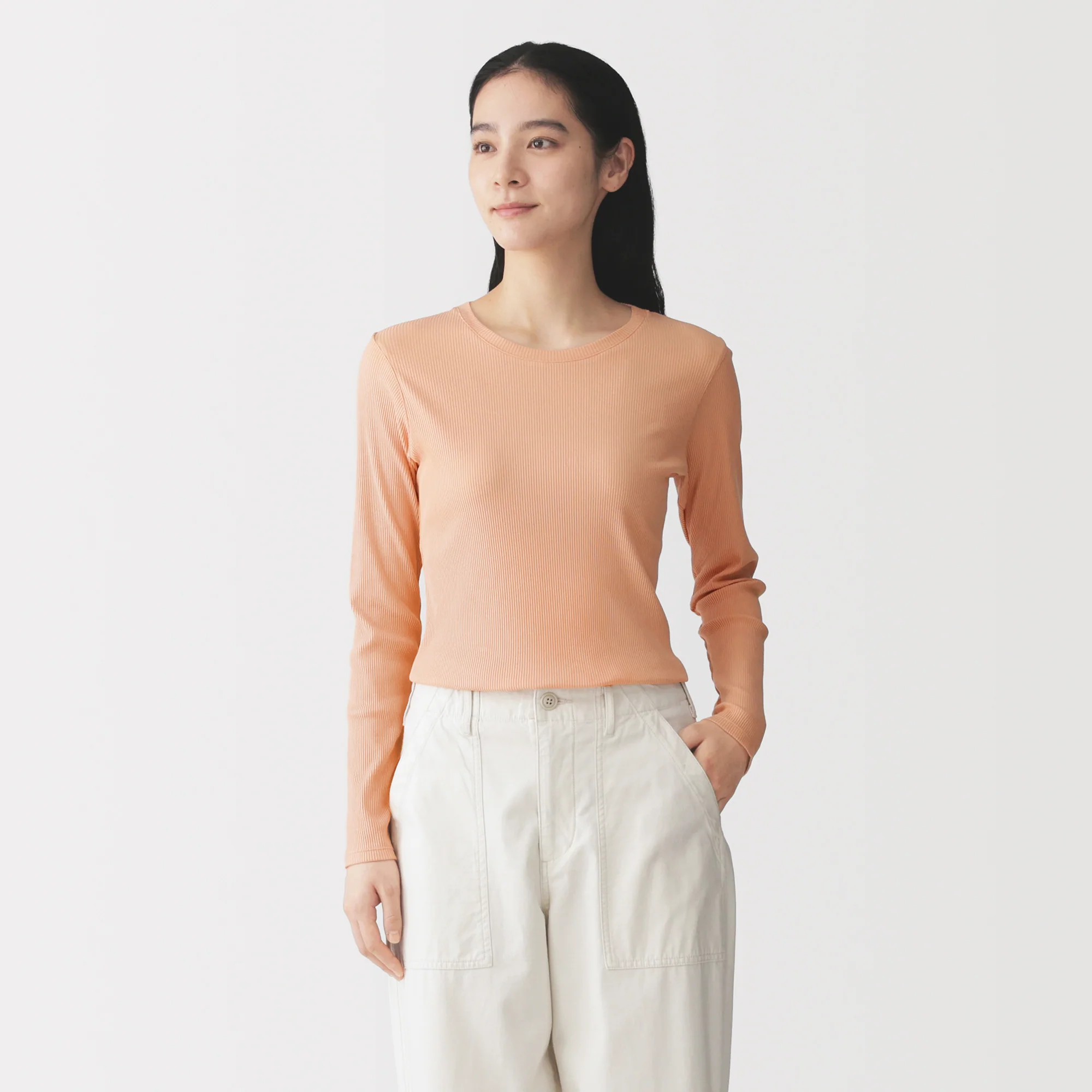 Lyocell Blend Rib T-Shirt - Image 3
