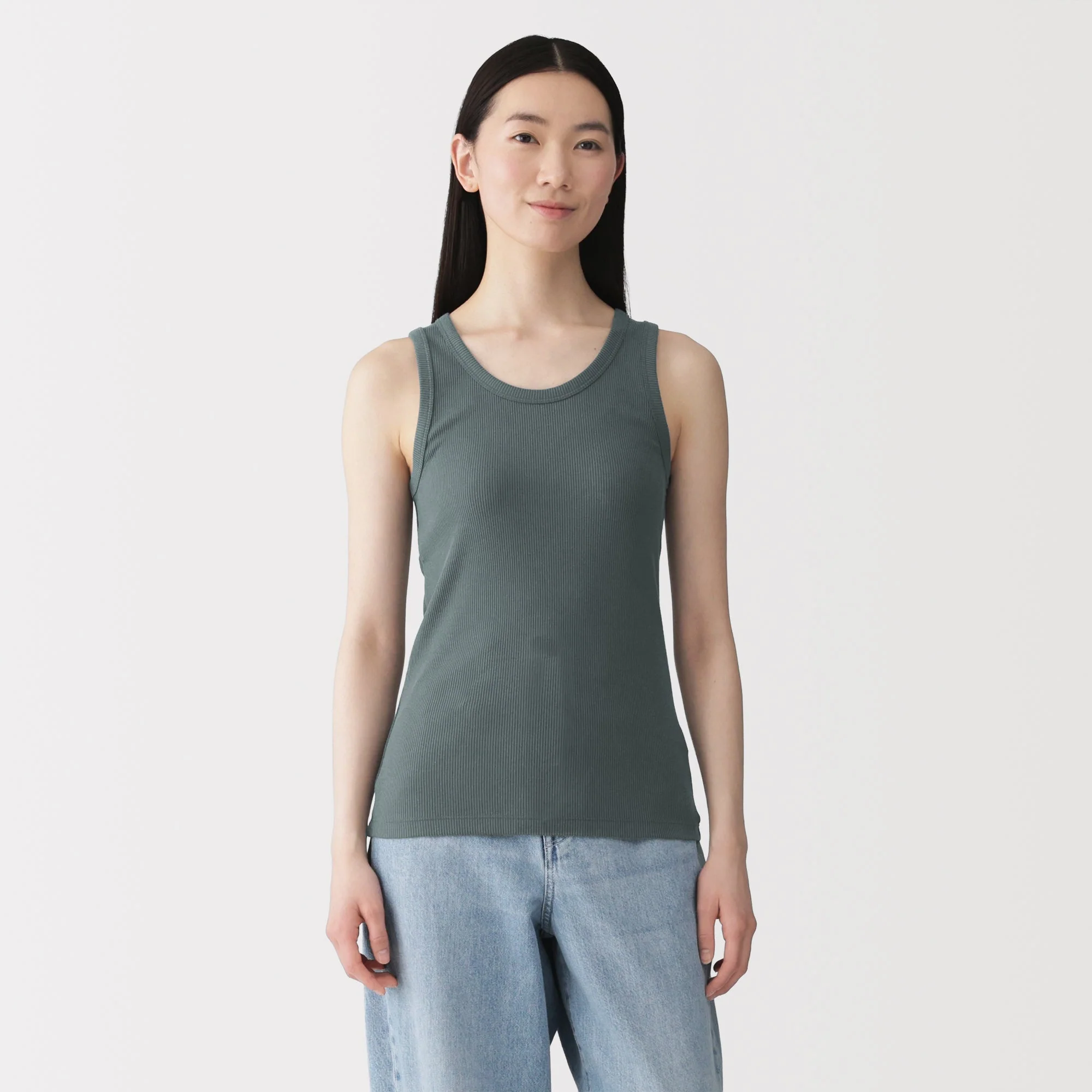 Lyocell Blend Rib Tank Top - Image 27