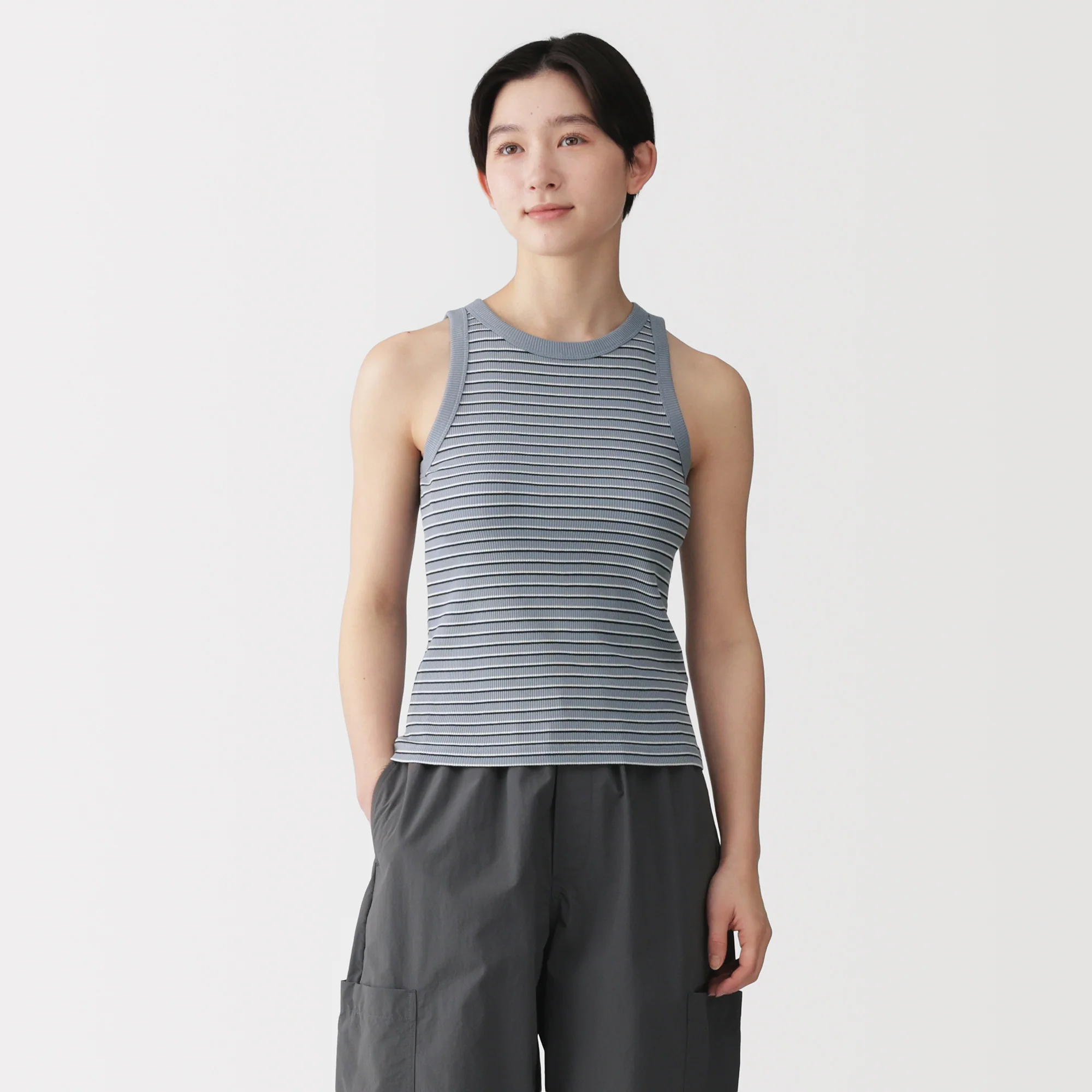 Lyocell Blend Rib Tank Top - Image 43