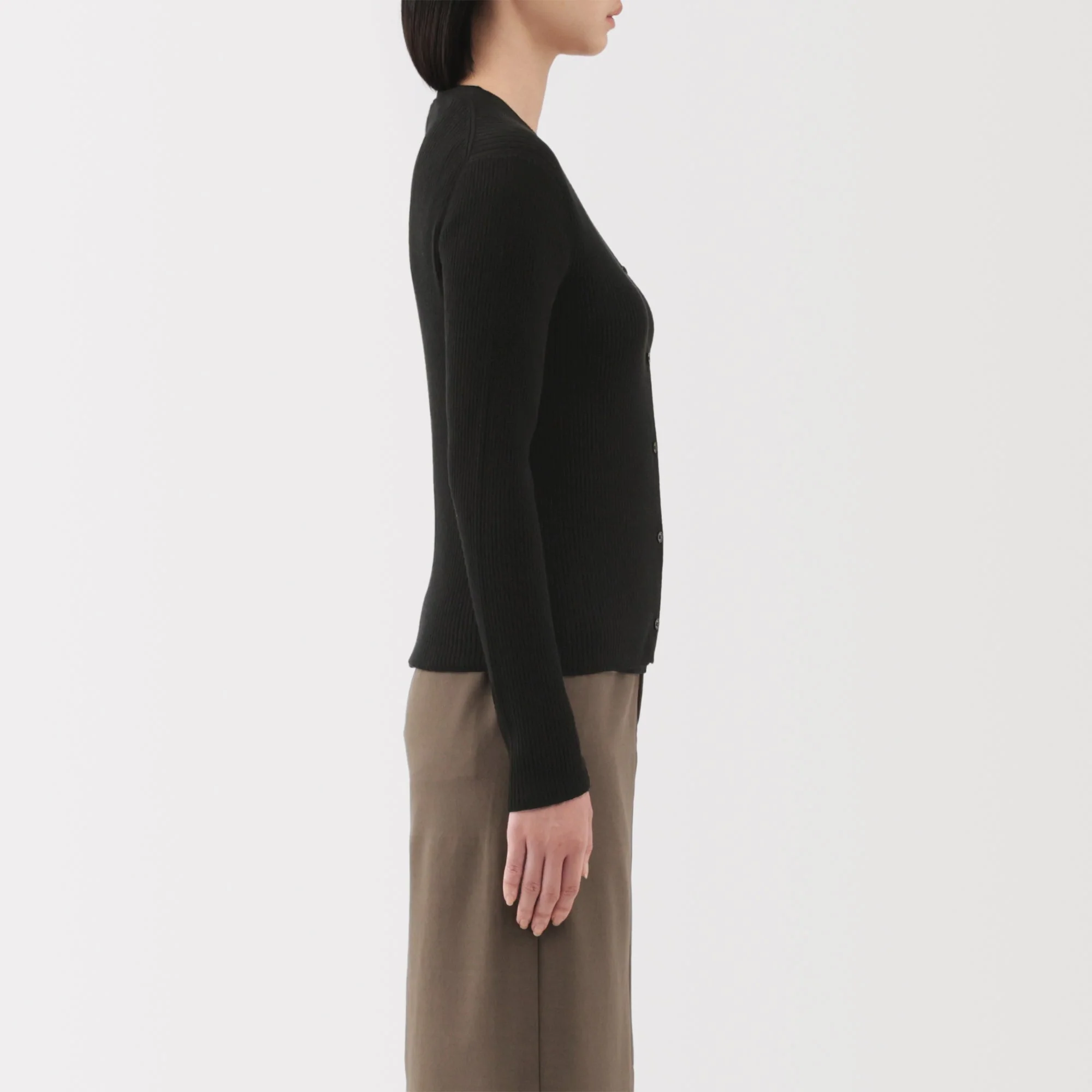 Lyocell Blend V-Neck Cardigan - Image 5