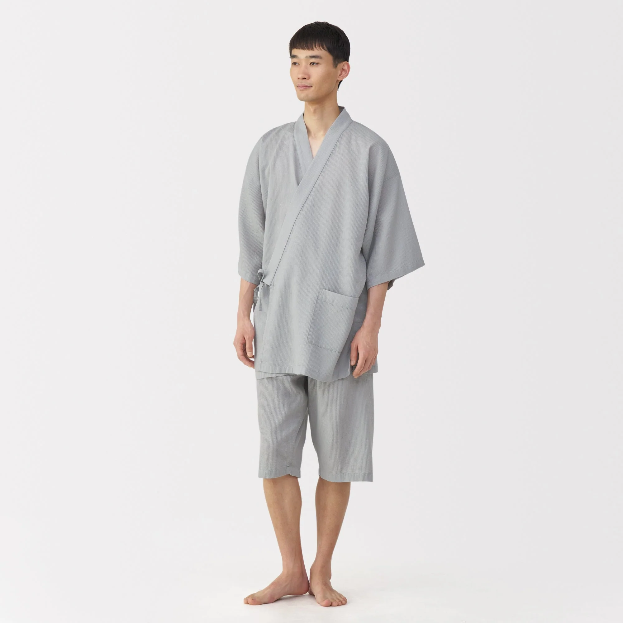Lyocell Blend Waffle Jinbei - Image 3